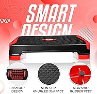 Vista 3 de Yes4All Plataforma de Step Aeróbico Ajustable 2 en 1 Stepper para Ejercicios de Fitness con Patas de Tabla de Equilibrio Basculante