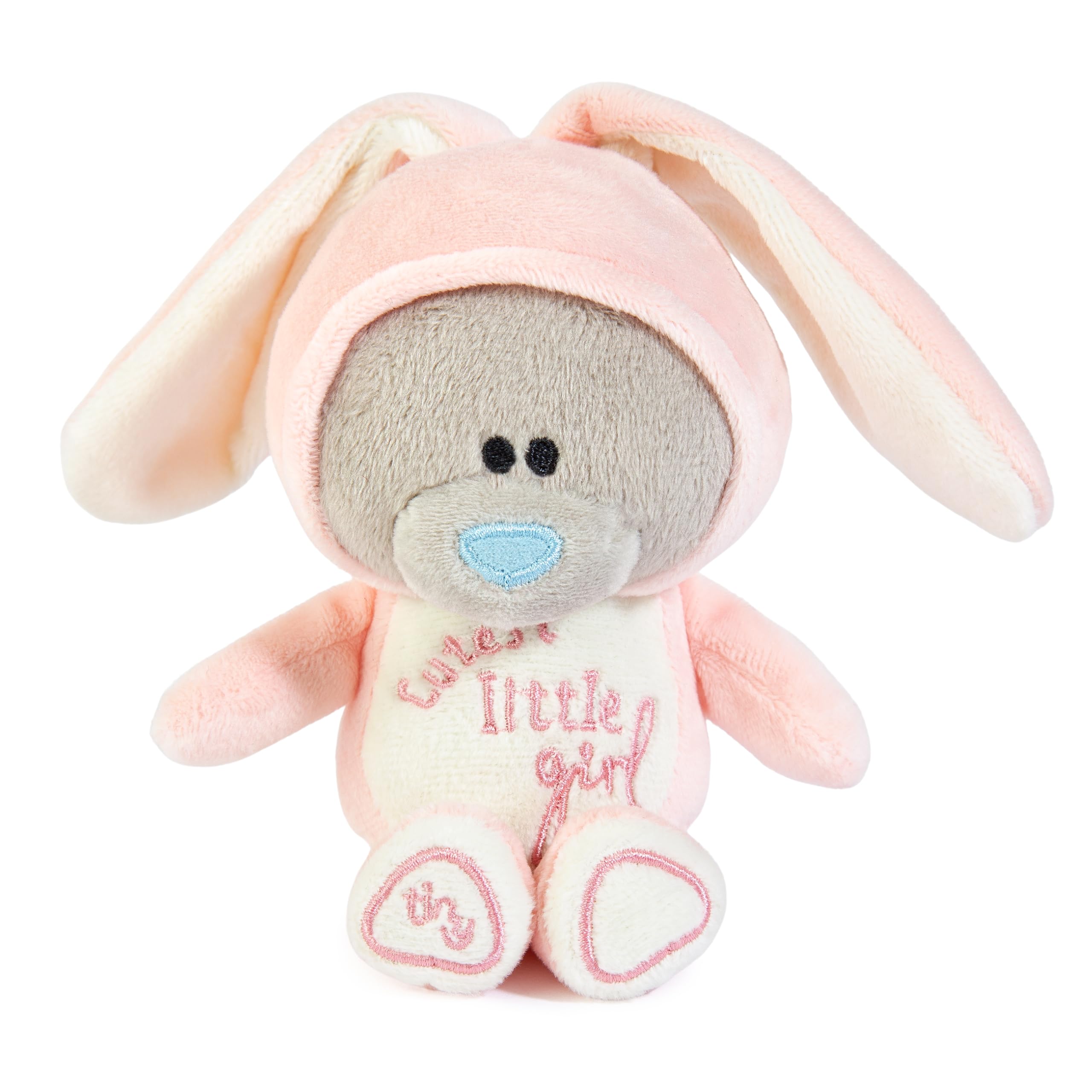 Me to You Tiny Tatty Teddy New Baby Girl Plush Bear In Bunny Onesie, 10cm Bear - Official Collection