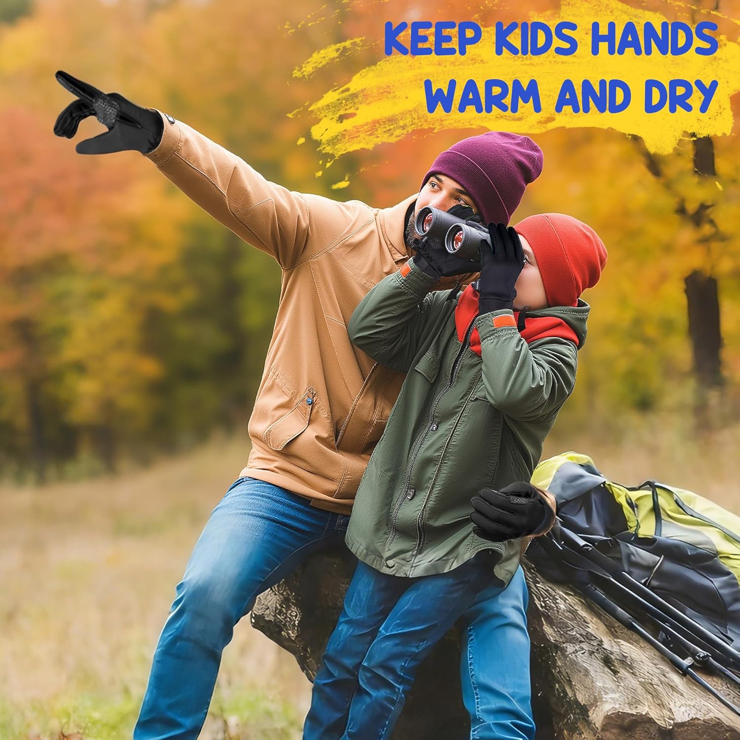 Sukeen Kids Winter Gloves, Soft Warm Touchscreen Anti-Slip Gloves for Kids Boys Girls Cycling Running Sports Outdoor - Image 8