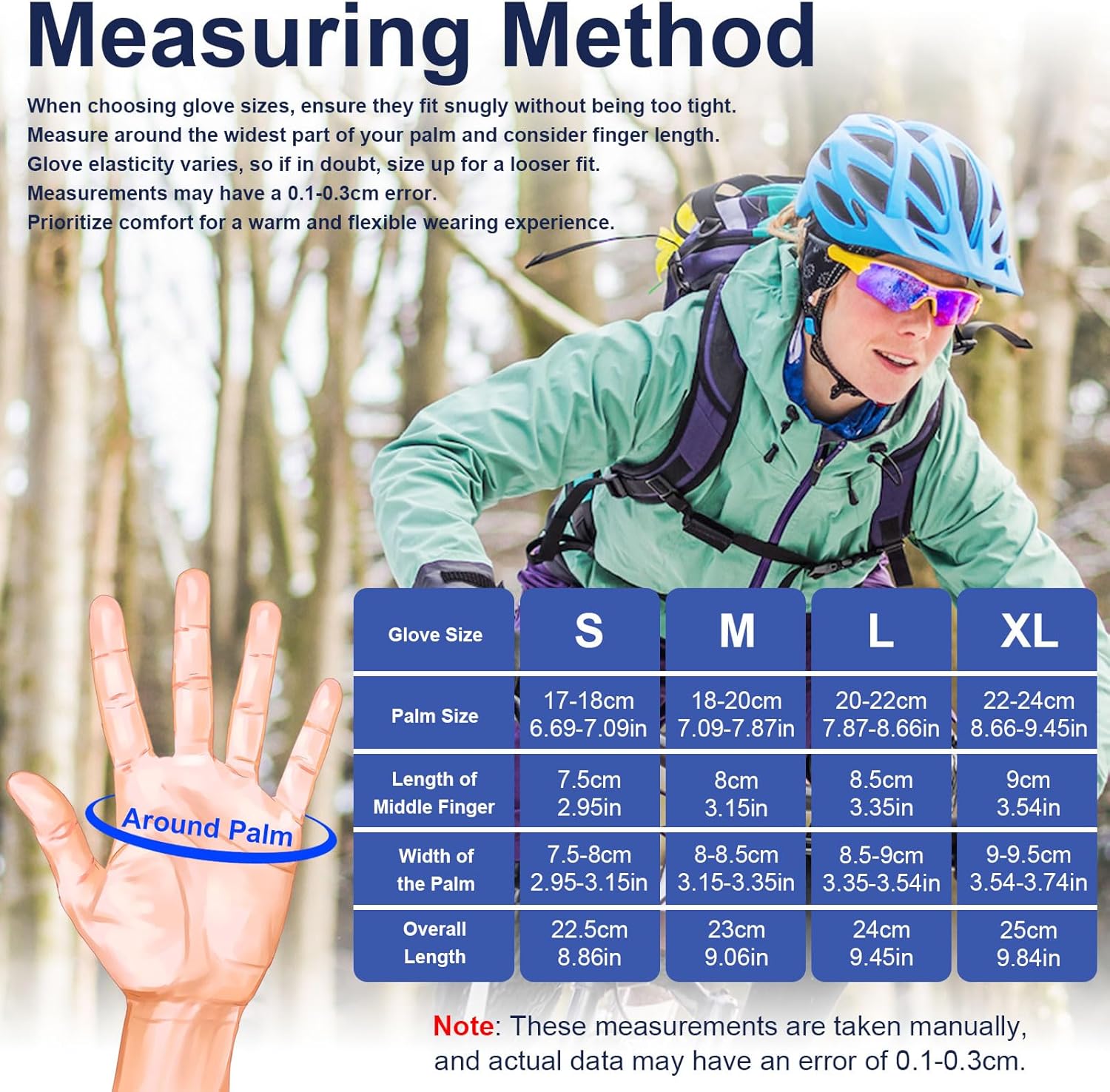 Winter Gloves, Anti Slip Touchscreen Gloves Windproof Cycling Gloves, Thermal Gloves Cold Weather Cycling Gloves for Men Women Walking Riding Driving - Image 5