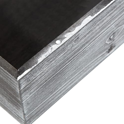 Miniatura 3 de Caja de pañuelos rústica de madera envejecida, dispensador de servilletas para baño, sala de estar, comedor, dormitorio, inodoro (gris blanco)