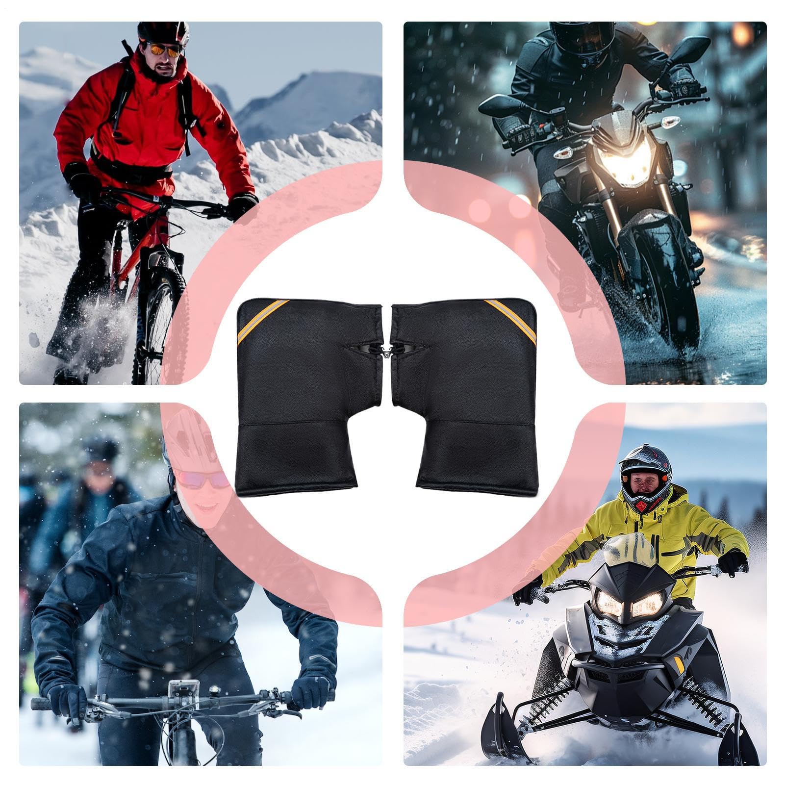 Manopole per moto – Protezione antivento – Guanti invernali da ciclismo | Scaldamuscoli per motoslitta moto scooter fuoristrada guida a lungo raggio