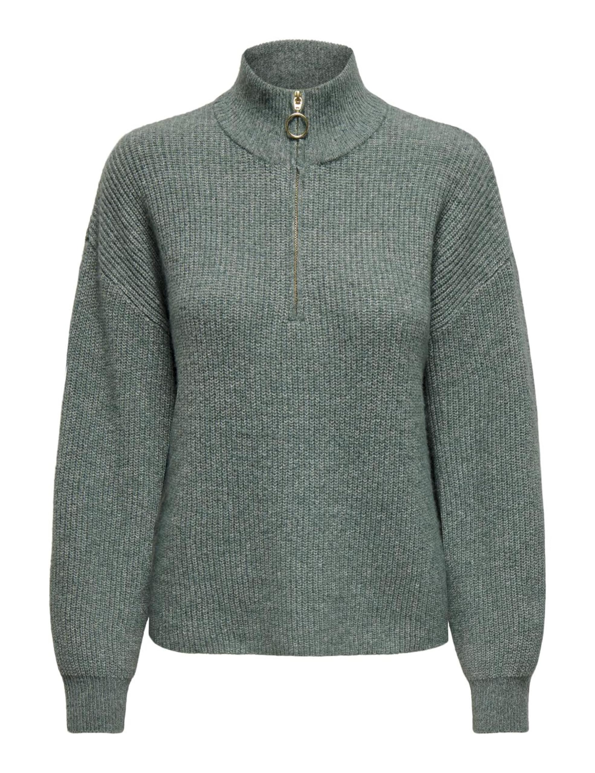 Only Women's Balsam Onltokyo Solid L/S Zip Knt Noos Pullover, S