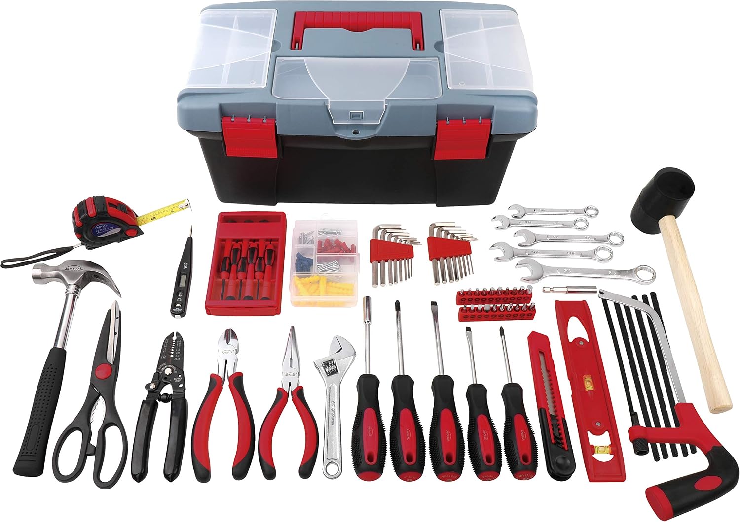 Apollo Precision Tools DT7102 170 Piece Household Tool Kit with Tool Box