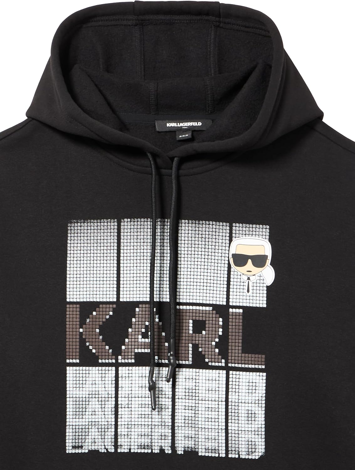 KARL LAGERFELD mens Hooded Long Sleeve Karl Logo Graphic Design Sweatshirt - Image 2