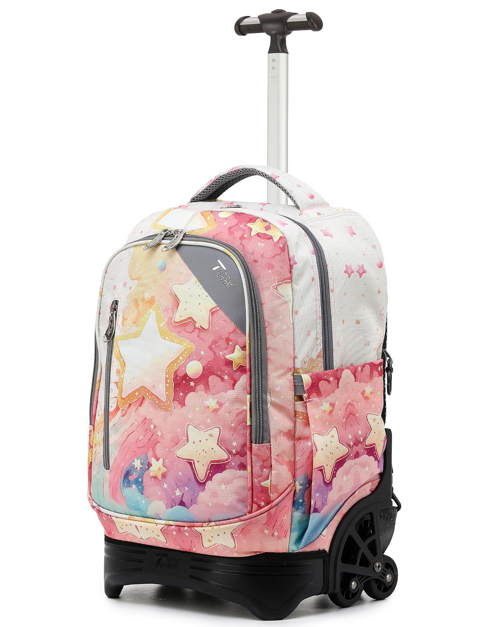 18-Inch Rolling Backpack 6-Wheel for Kids School Travel