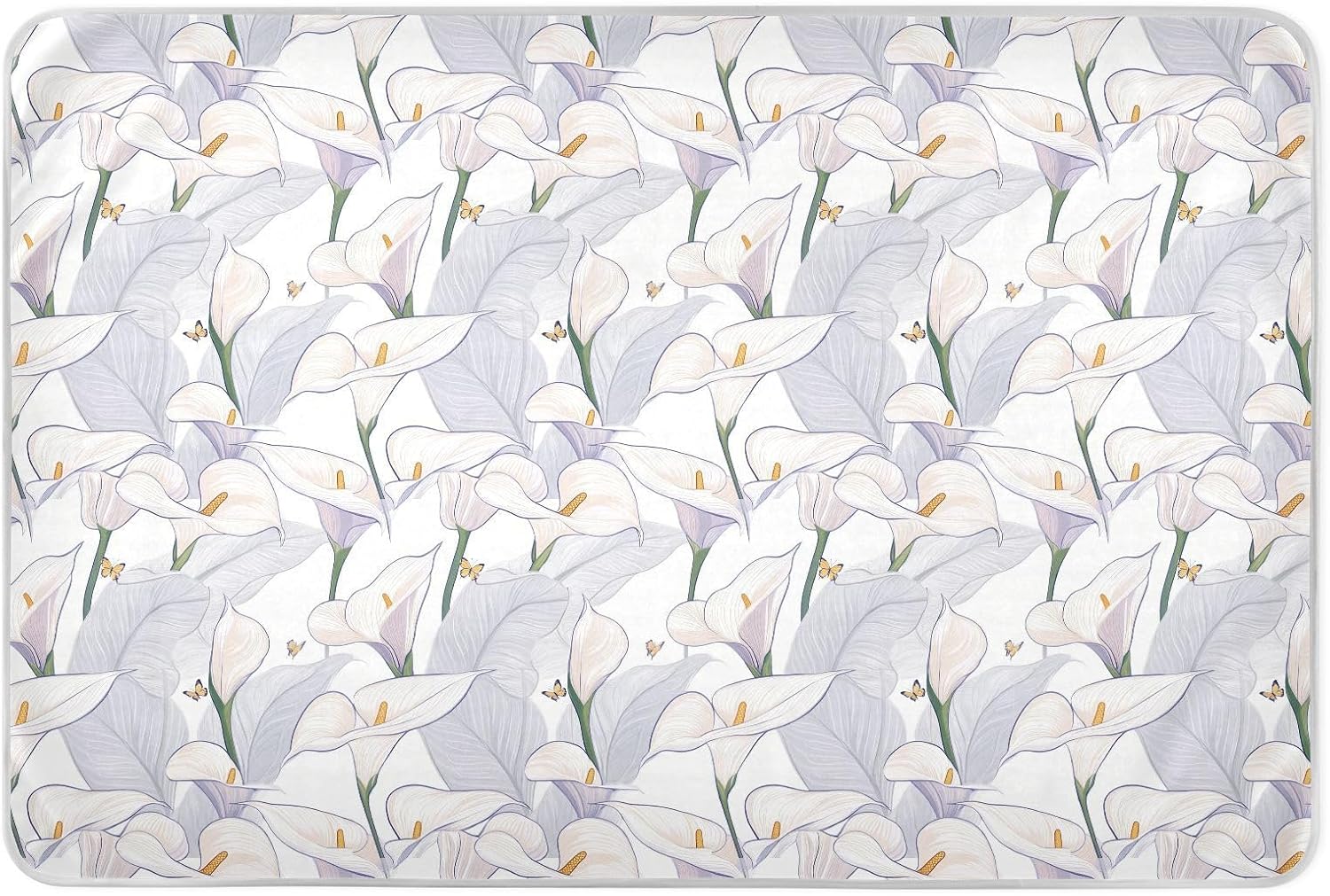 Safari Calla Lily Flower Extra Large Resuable Training Pee Pads for Kids Soft Absorbent Bed Pad Leakproof Quick Drying Incontinence Pads for Baby Boys Girls , 52" L x 34" W