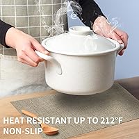 Vista 167 de Faux Leather Placemats and Coasters Set of 2, Round Leather for Dinner Table Mats Heat Resistant Non-Slip Washable Insulation Coffee Mats Kitchen