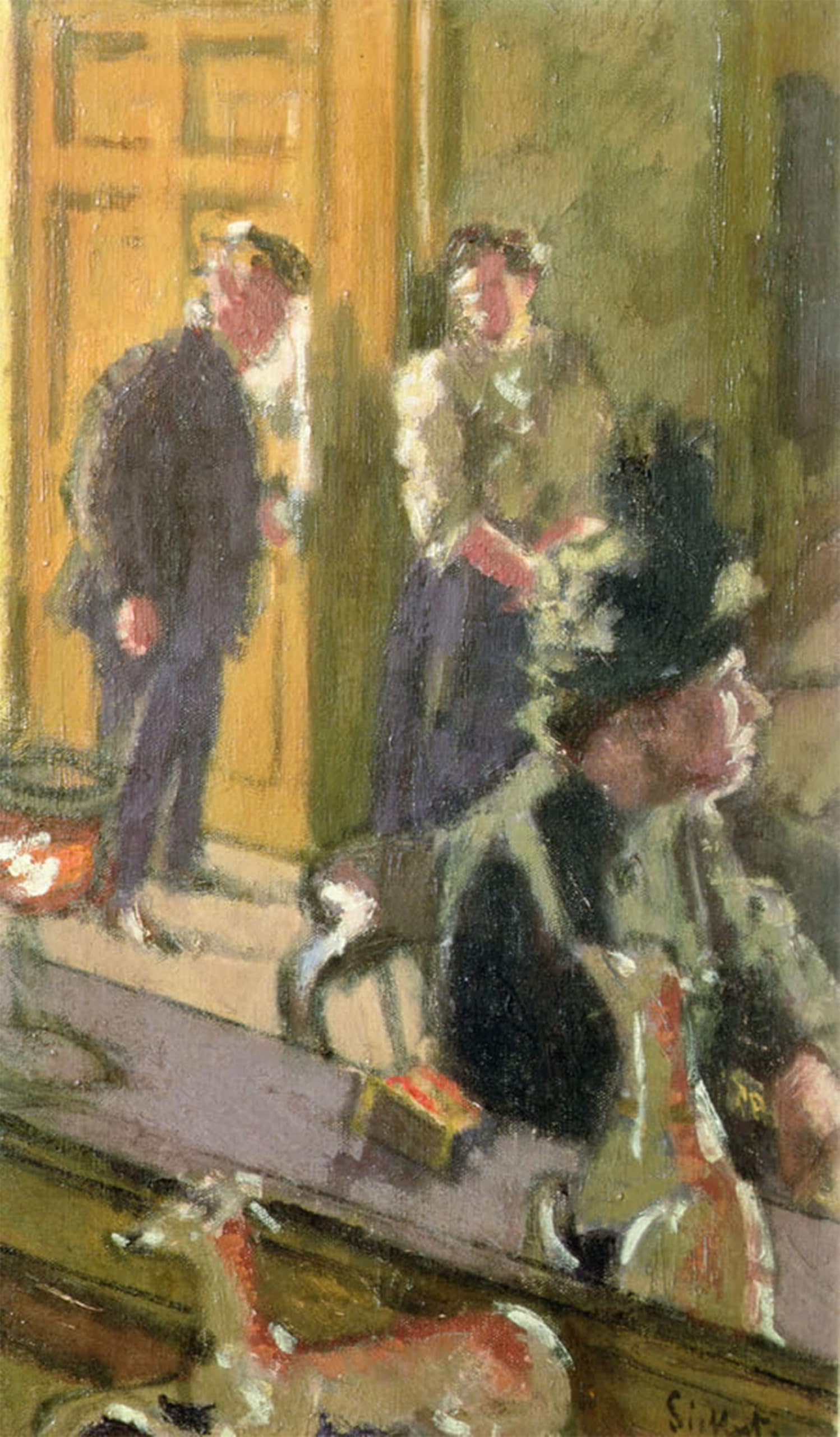 ARTXLXXBN Famous Painting Canvas Artwork Graffiti Print a Few Words off to the Pub by Walter Richard Sickert Portrait Canvas Image for Home Decor 60x90cm
