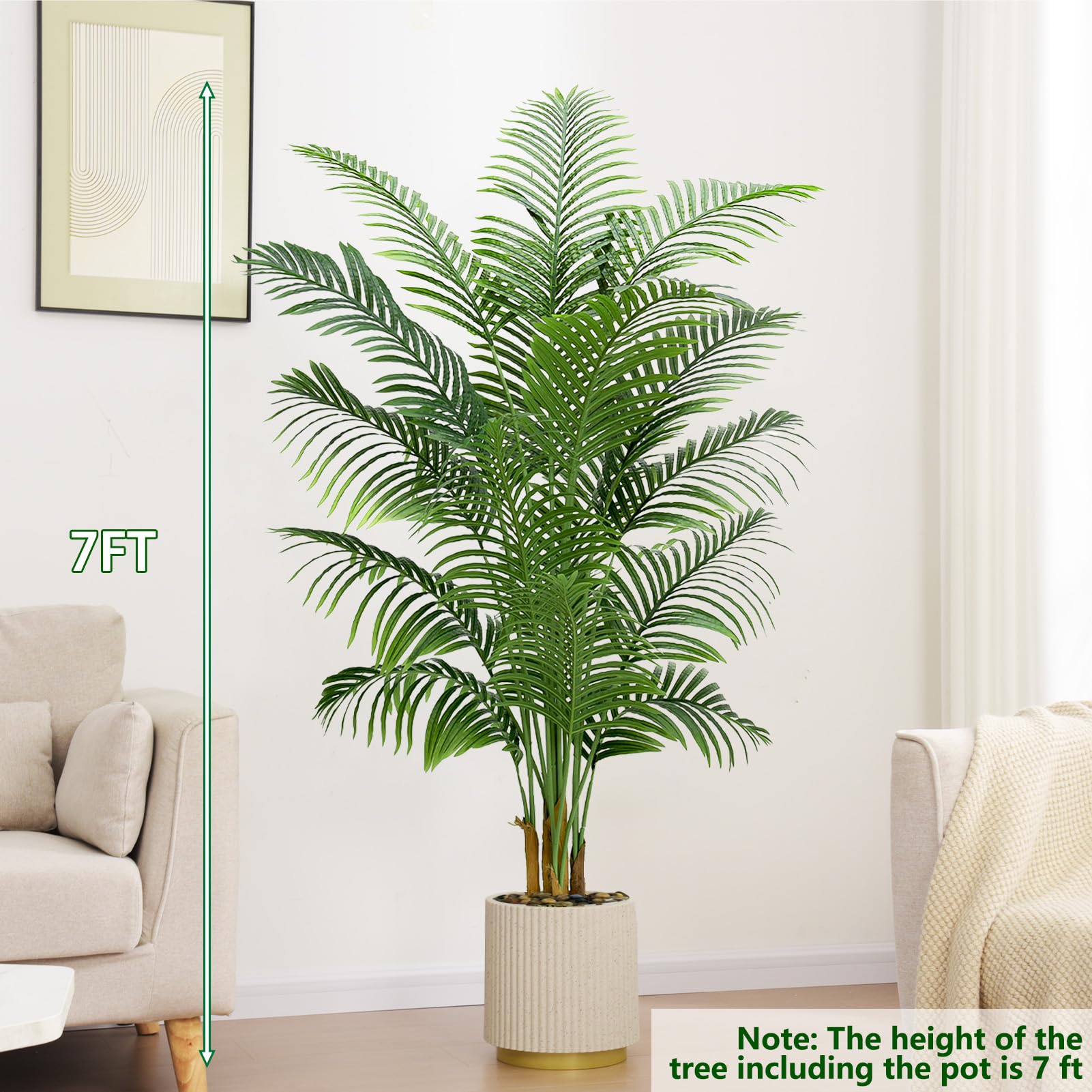 Künstliche Areca-Palme – 1,2 M Hoch, Im Topf – Realistische Deko-Pflanze Für Wohnung, Büro & Partys