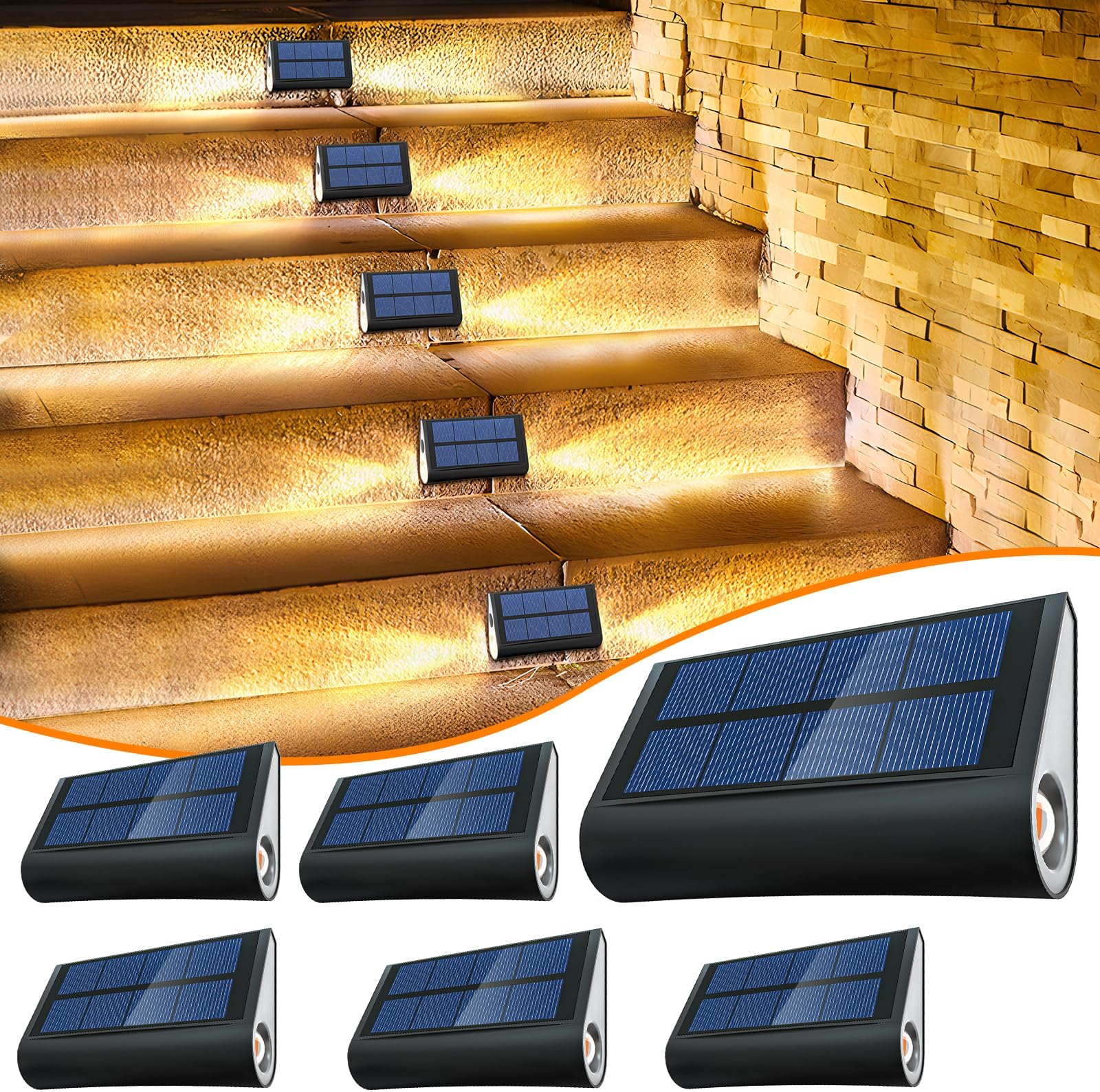 BrizLabs Luci Solari Esterni Giardino, 12 Pezzi Luce Solare per Scale ...