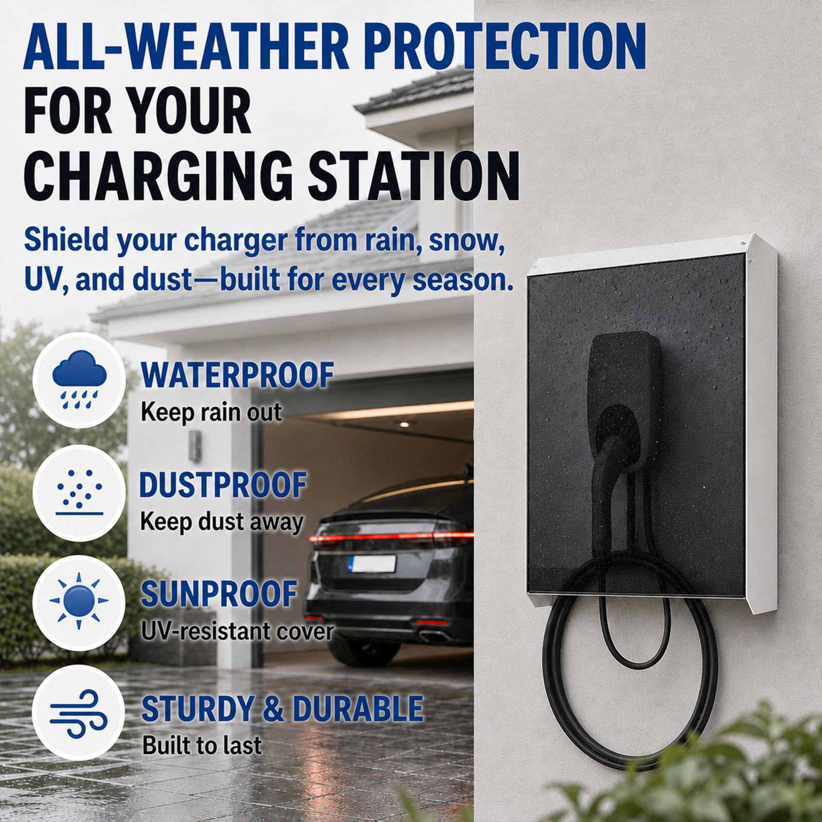 GéNéRique Toit De Protection, Borne De Recharge Exterieur NoDoor-55*50*25cm