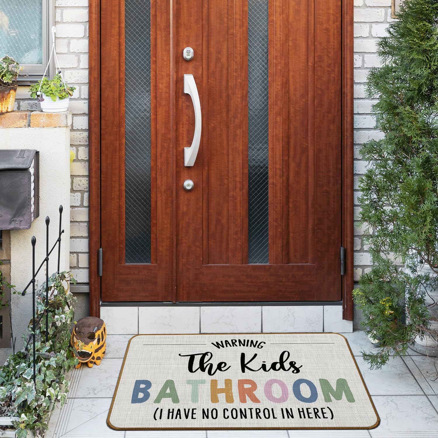 Kids Bathroom Doormat,Bathroom Welcome Mat for Kids, Non-Slip Door Mat for Boys Girls Room Dorm Decor,17x30inch