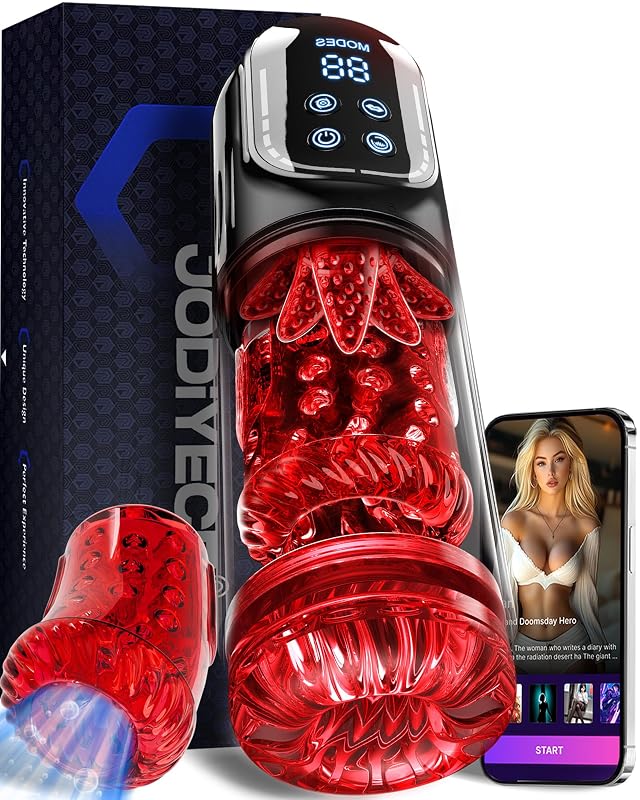 Male Masturbator Penis Pump - AI-Powered Pocket Pussy Male Sex Toys for Men with 7 Thrusting Rotating Sucking