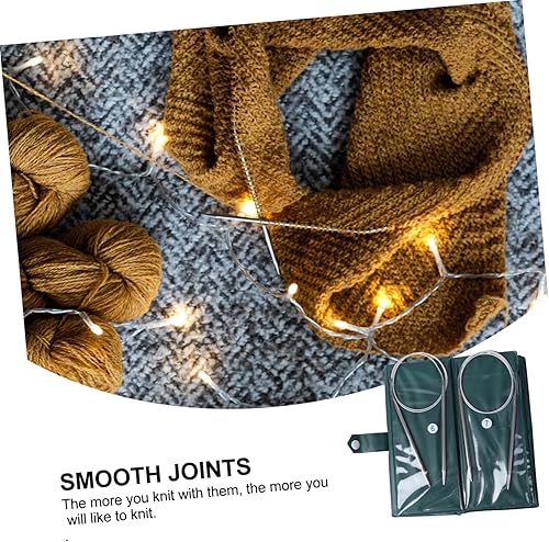Miniatura 6 de Housoutil 11 Uds. Suministros de tejer, alfombras redondas trenzadas, alfombras circulares, agujas de tejer circulares de 16 pulgadas, agujas de