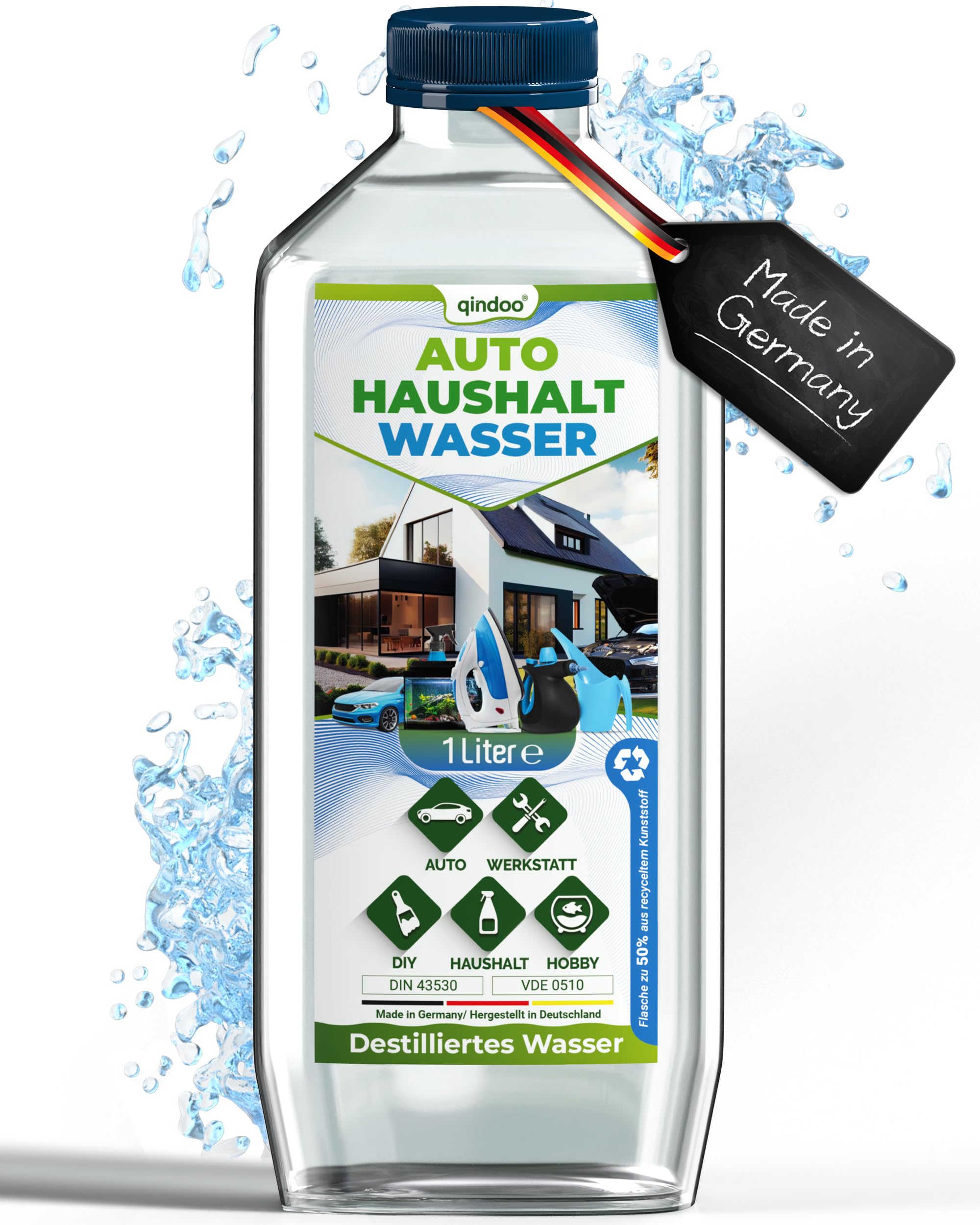 Destilliertes Wasser Auto Haushalt, Aqua Dest (1 Liter)