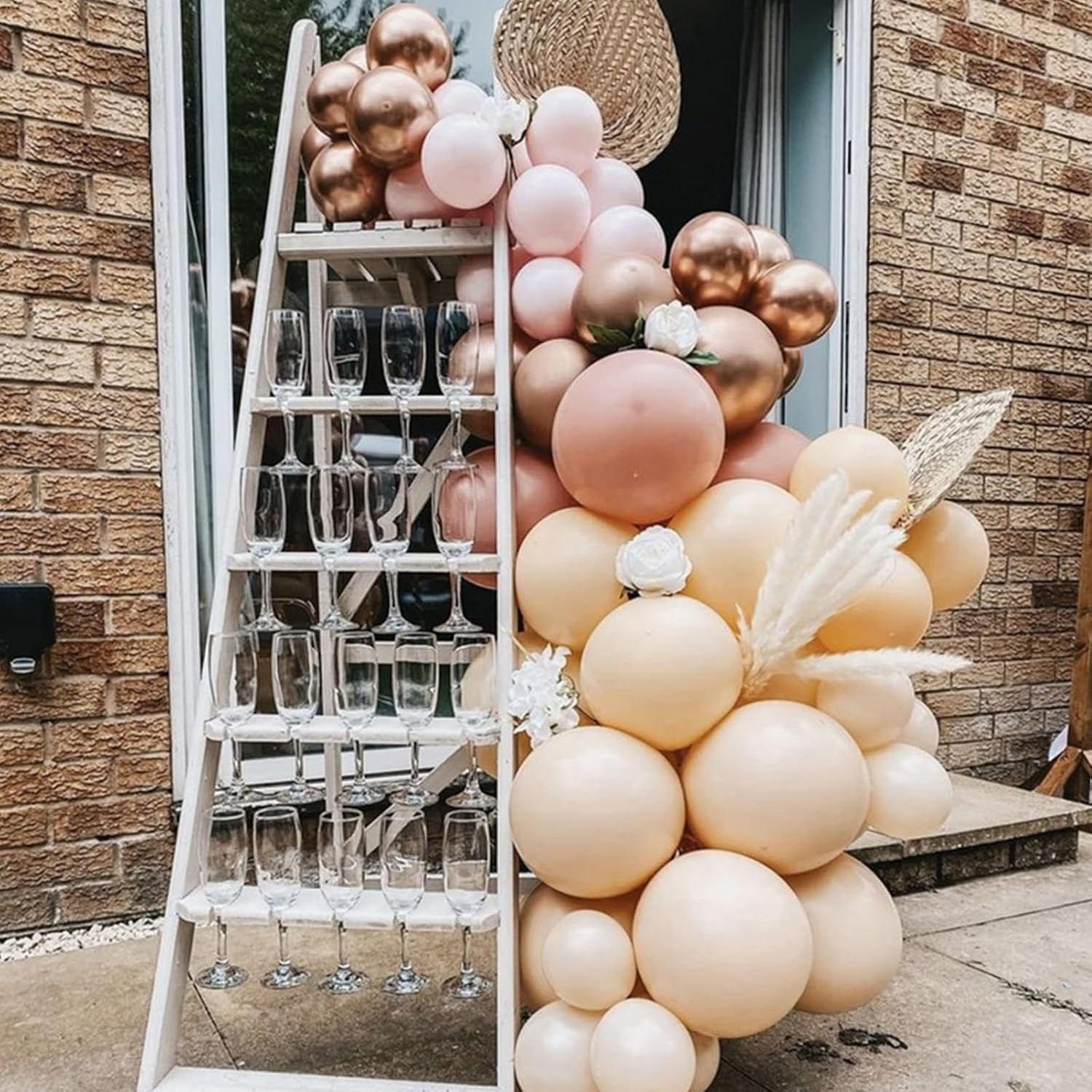 PartyWoo Nude Balloons 50pcs 5 Inch Apricot Boho Fall Neutral Latex Helium Balloons for Graduation Wedding Anniversary Birthday Boy Baby Shower Woodland Boho Theme Party Decorations Brown-F05 - Image 7