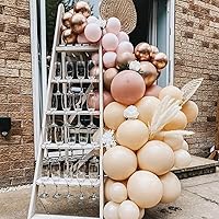 Vista 424 de PartyWoo Nude Balloons 100pcs 12 Inch Apricot Boho Fall Neutral Latex Helium Balloons for Graduation Wedding Anniversary Birthday Boy Baby Shower