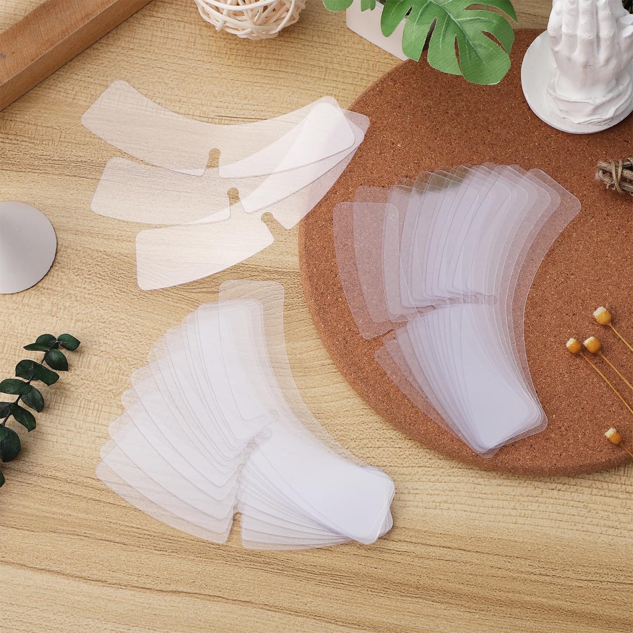 COHEALI 100Pcs Transparent Shirt Collar Supports - Plastic Collar Stays & Fixing Inserts for Men's Dress Shirts - Strips for Professional Packaging, Travel & Garment Care (4.52x0.98")