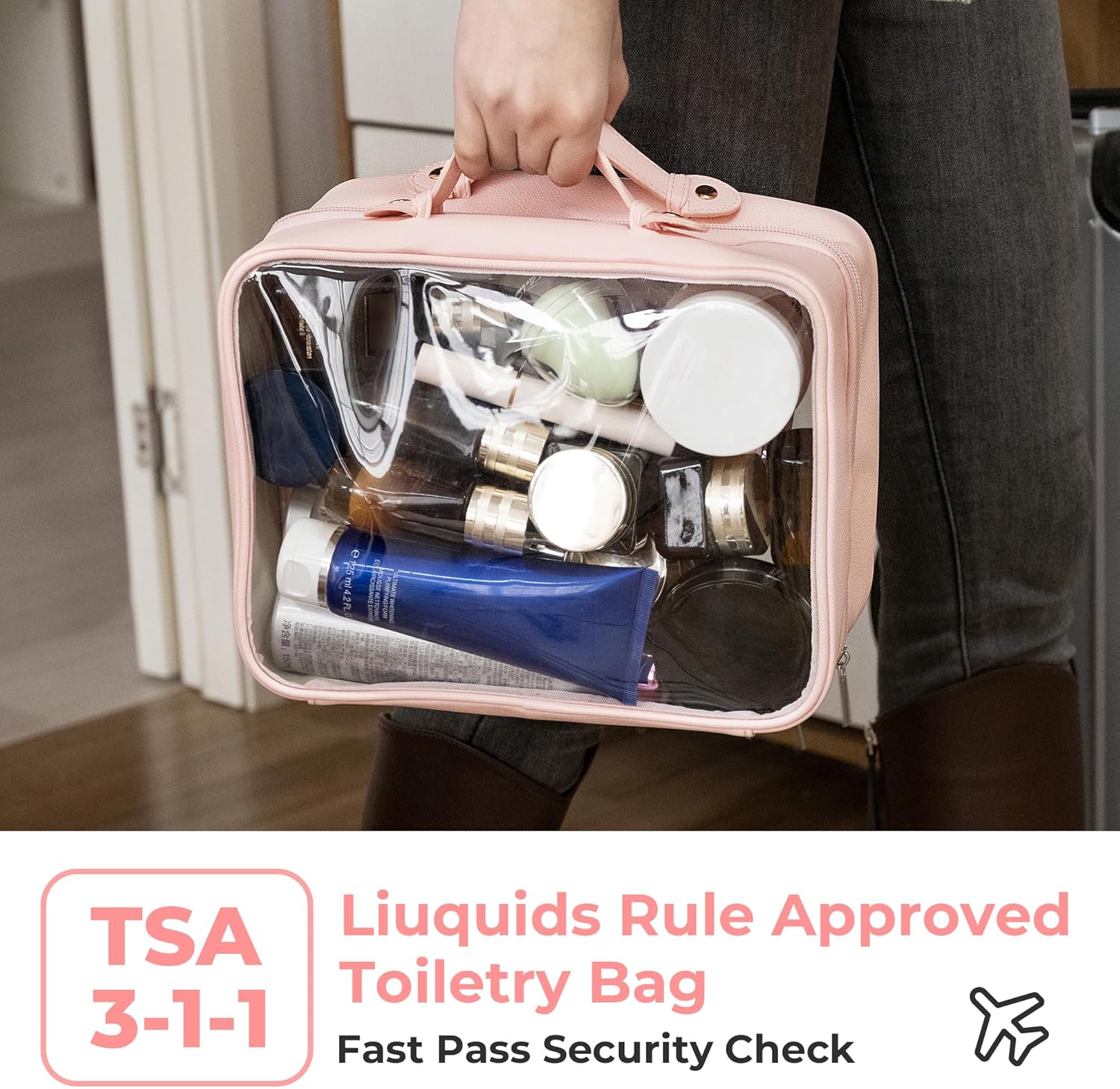 GRANNY SAYS TSA Approved Toiletry Bag, Clear Makeup Kuwait Ubuy