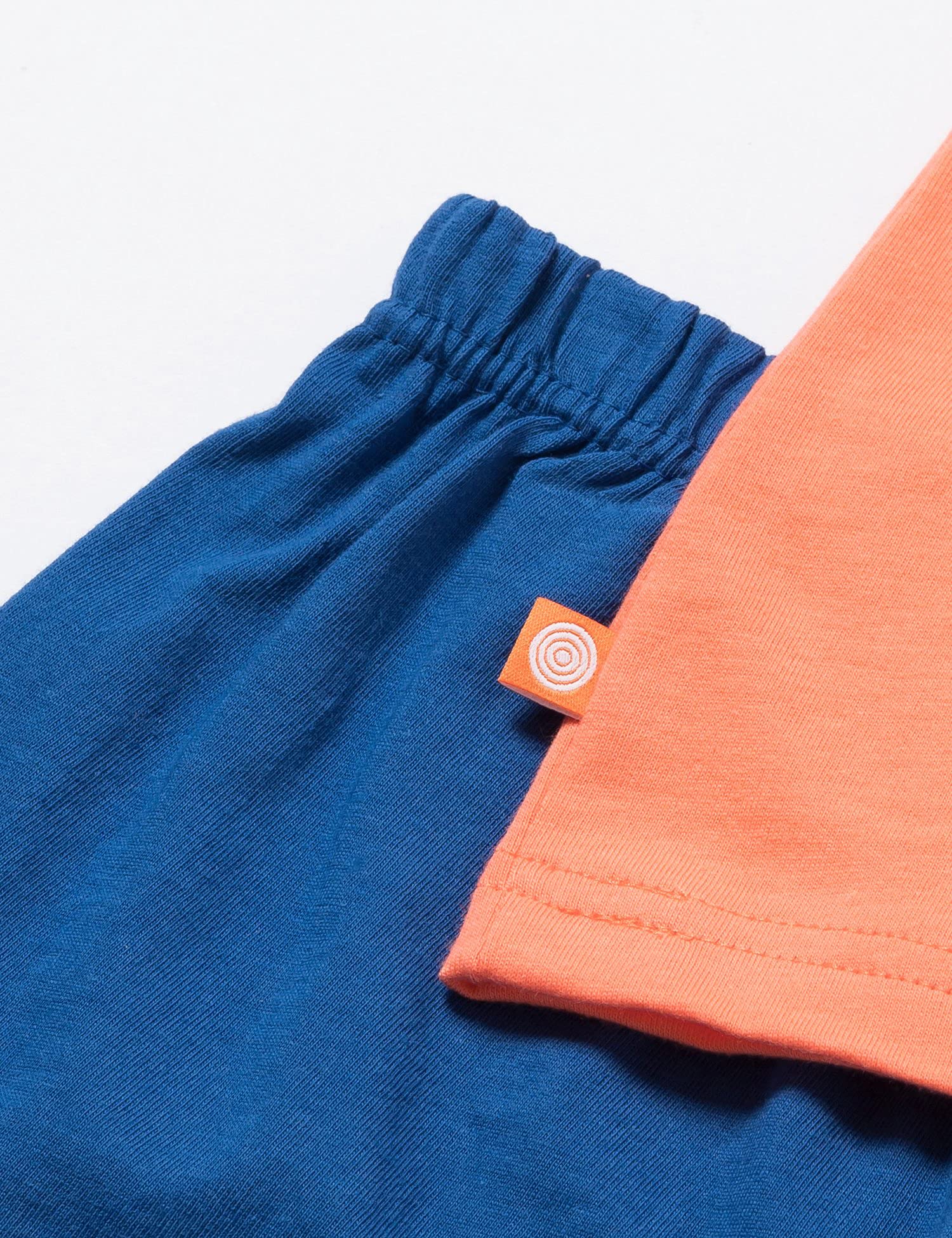 Sanetta Jungen Pyjama Short Orange Baby-und Kleinkind-Schlafanzüge