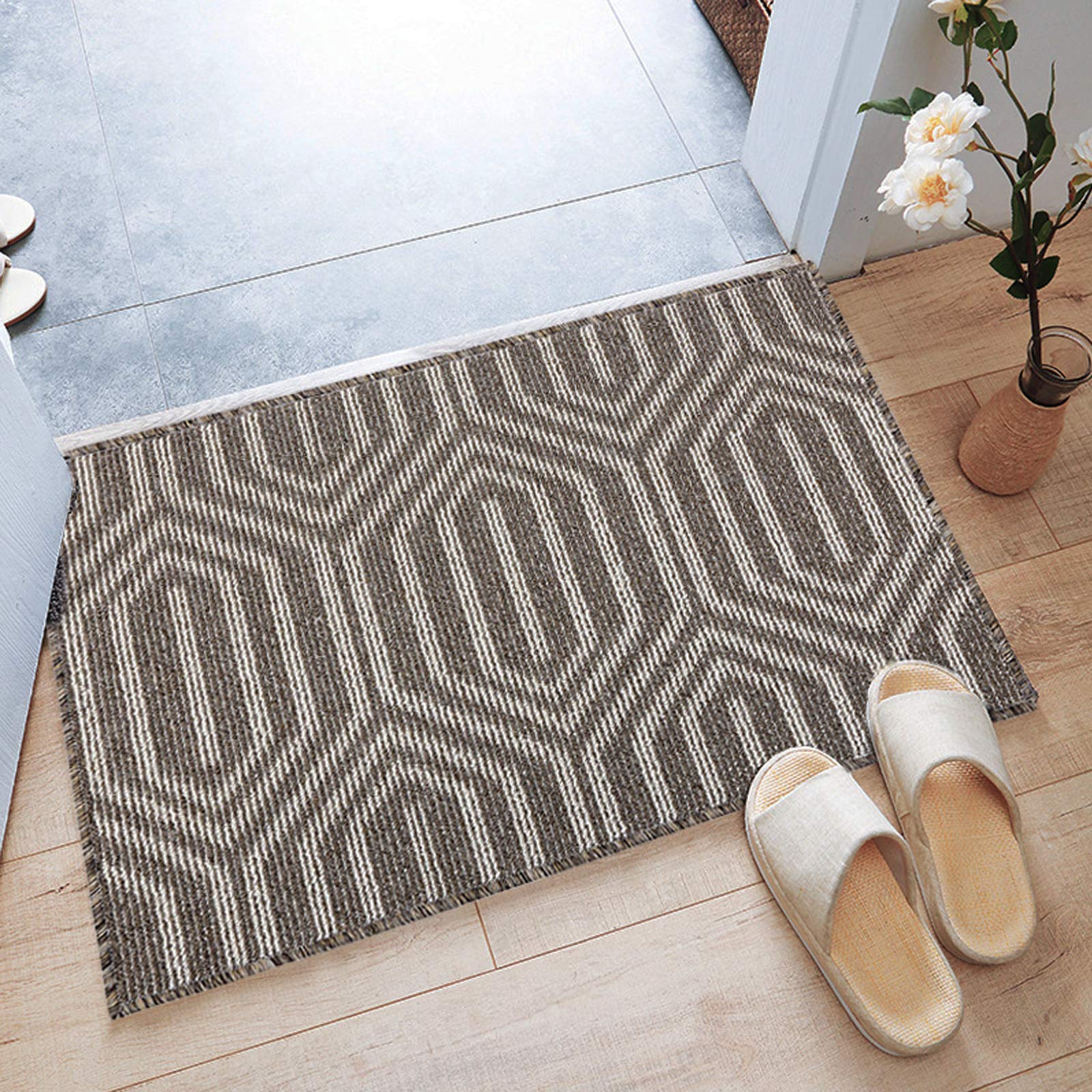 CHICHIC Tapete de bienvenida para interiores de 20 x 31.5 pulgadas, tapete de bienvenida para puerta delantera y trasera para interiores para entrada del hogar, alfombras de entrada, alfombras