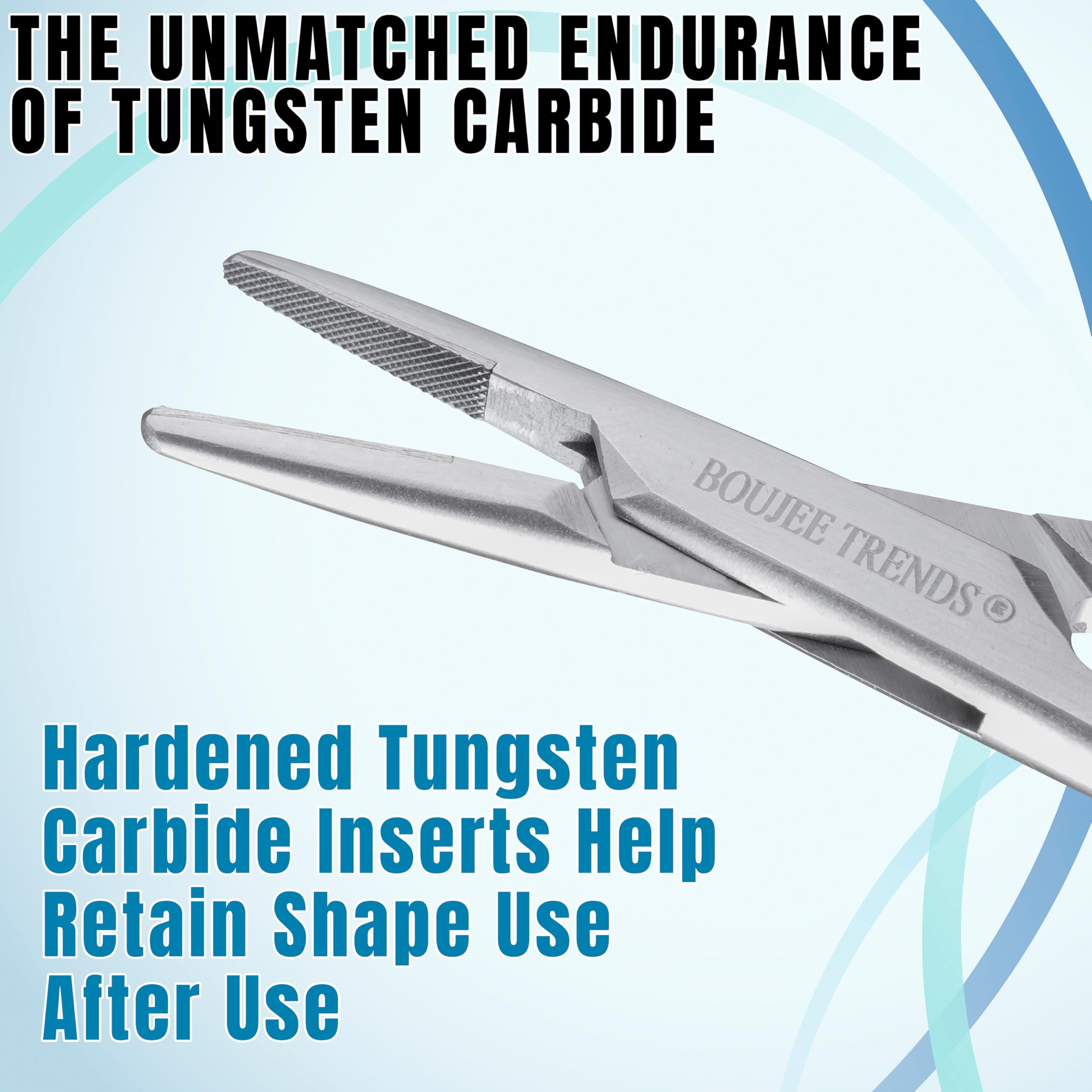 TC Mayo Hegar Needle Holder Tungsten Carbide Inserts,Plasma Coated Needle Driver with Strong Lock, Serrated Jaws for Precise Suturing and Practicing Autoclavable (5 Inches) — Amazon image 2