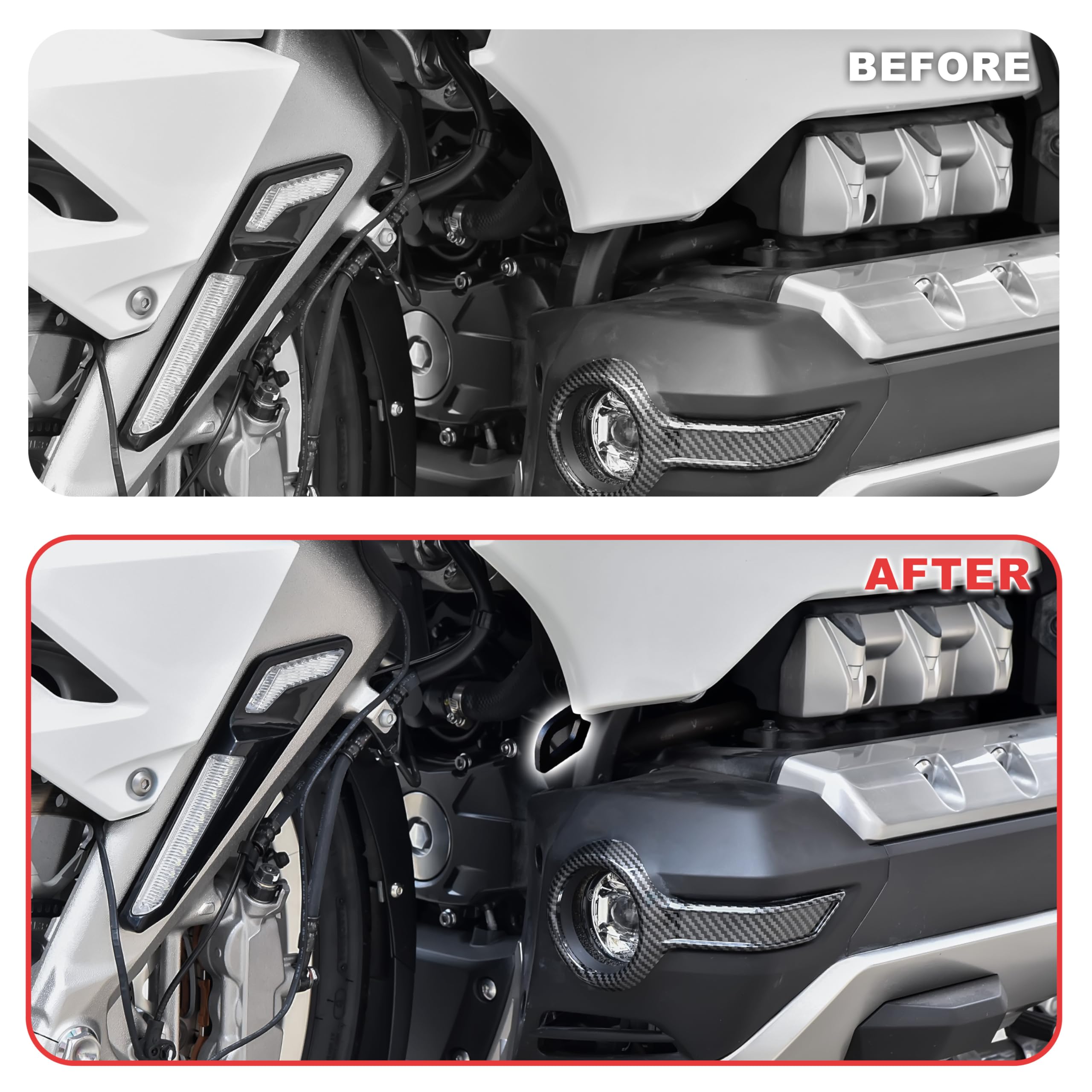 Vorne Spannhalterungen für Gold Wing GL1800, robuste Anhängerhalterung, Gurt-Down-Punkt-Kit für Honda Gold Wing GL1800 2018–2024 Zubehör