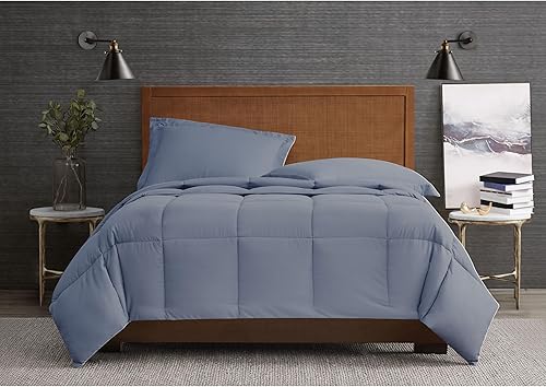 London Fog Juego de edredĂłn y fundas de almohada de 2 piezas para cama individualindividual XL - Tela de microfibra suave - Azul London Fog Juego de edredĂłn y fundas de almohada de 2 piezas para cama individualindividual XL - Tela de microfibra suave - Azul