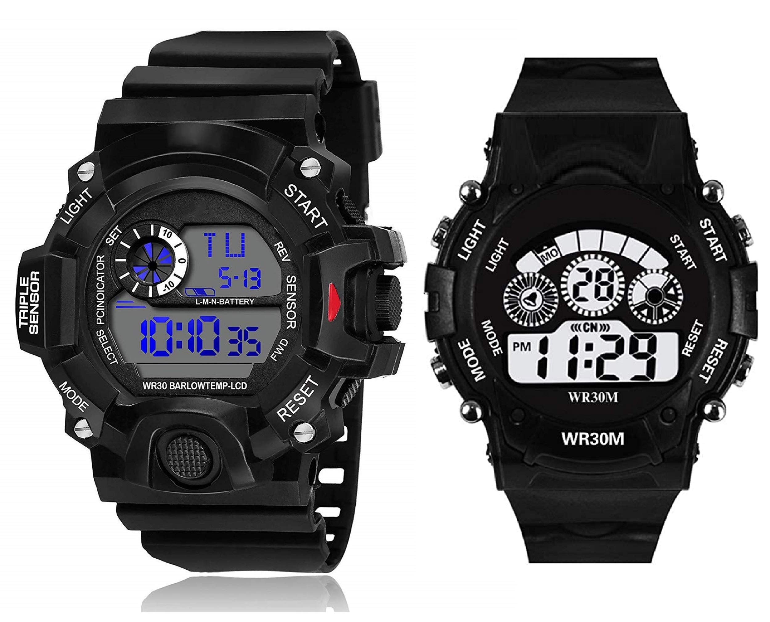 ZUPERIA Digital Black Dial Combo Watches for Boys & Men (Pack of 2) (B08PSVTC8C) Amazon Price History, Amazon Price Tracker