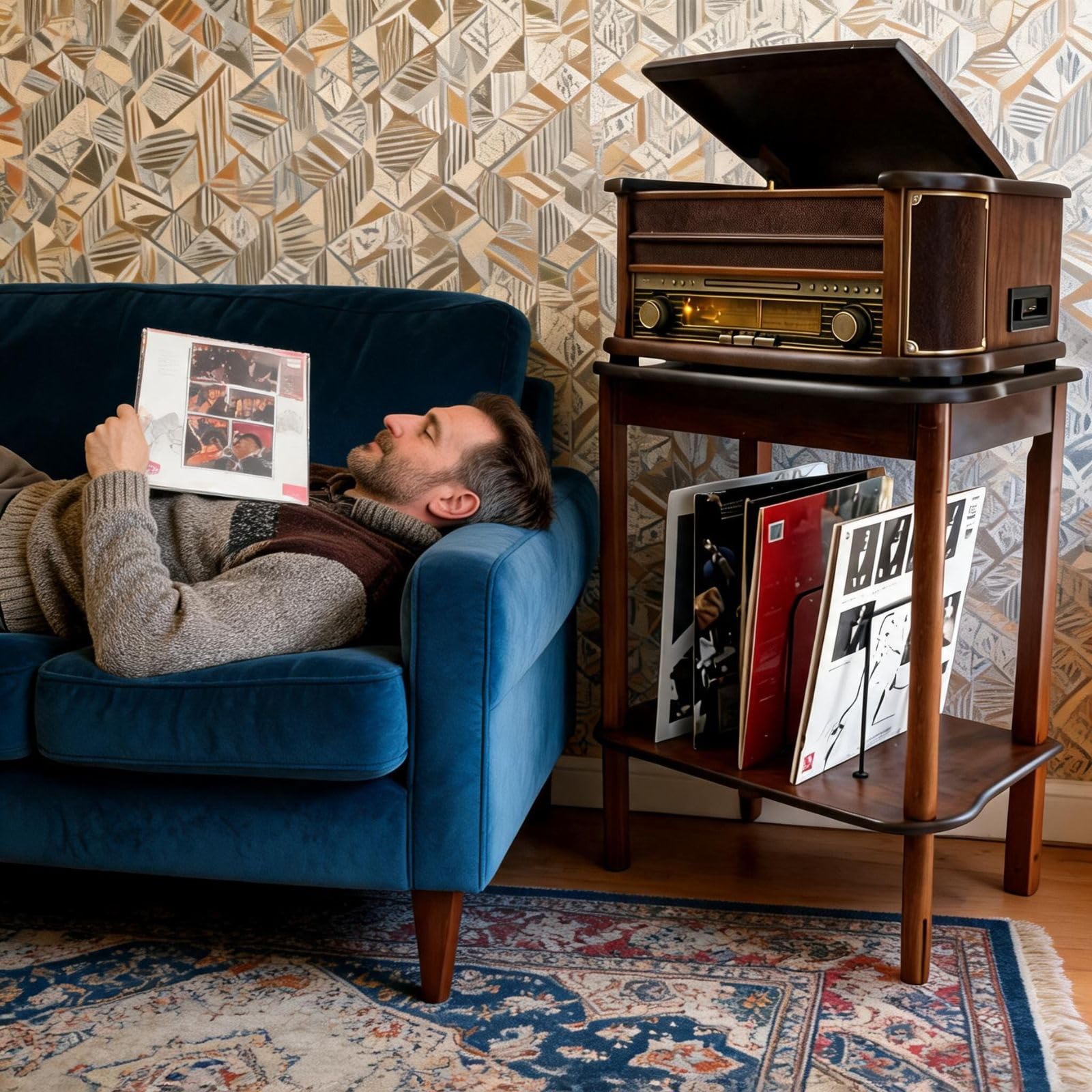 Soundmaster SF510 stojak na płyty drewniana podstawa do mebli HiFi podstawa do urządzeń nostalgicznych m. in. NR546BE NR540 NR560 NR566BR