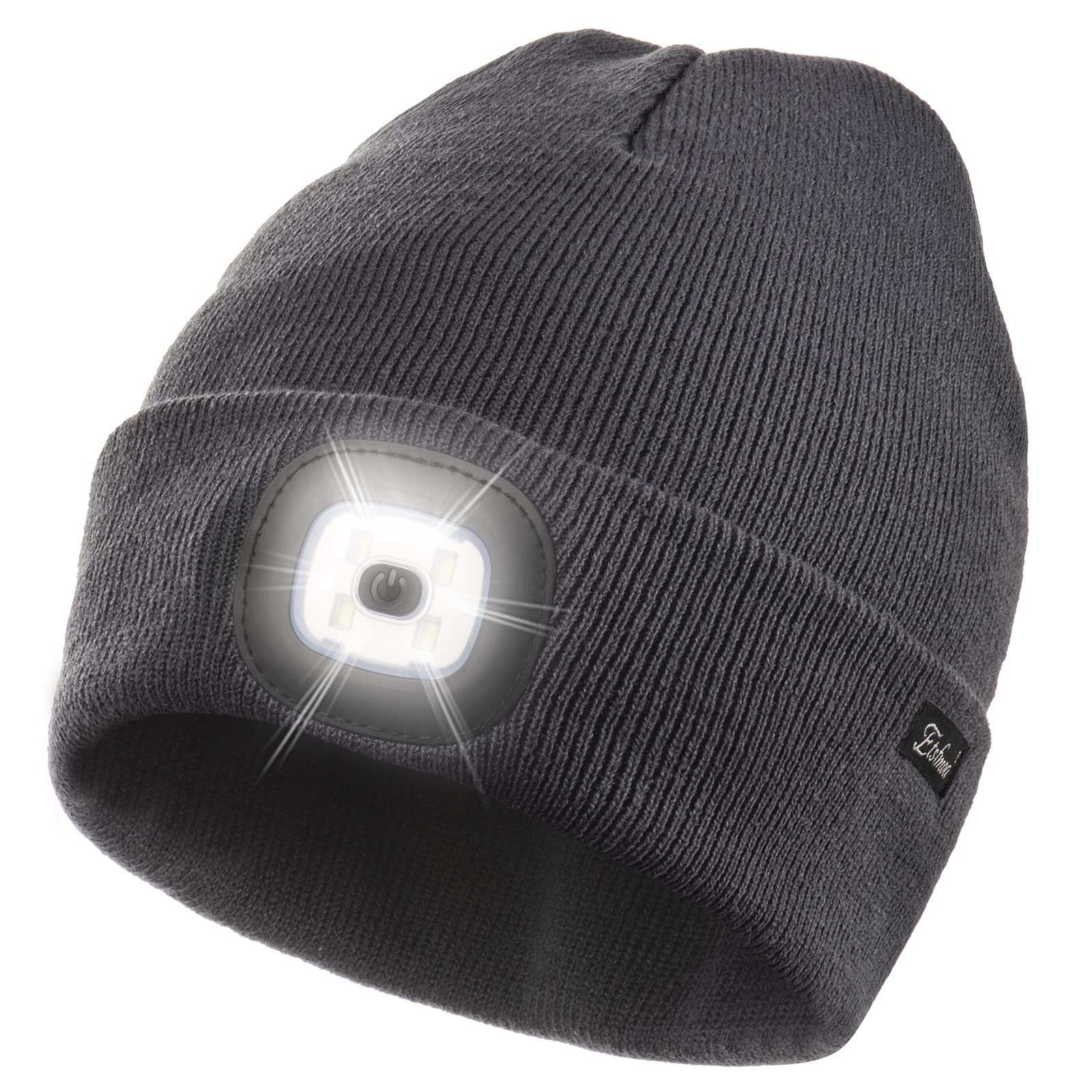 EtsfmoaUnisex Beanie with The Light Gifts for Men Dad Father USB Rechargeable Caps