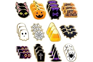 Spooky Horror Goth Punk Lapel Brooch 36 Pcs Halloween Costume Pins for...