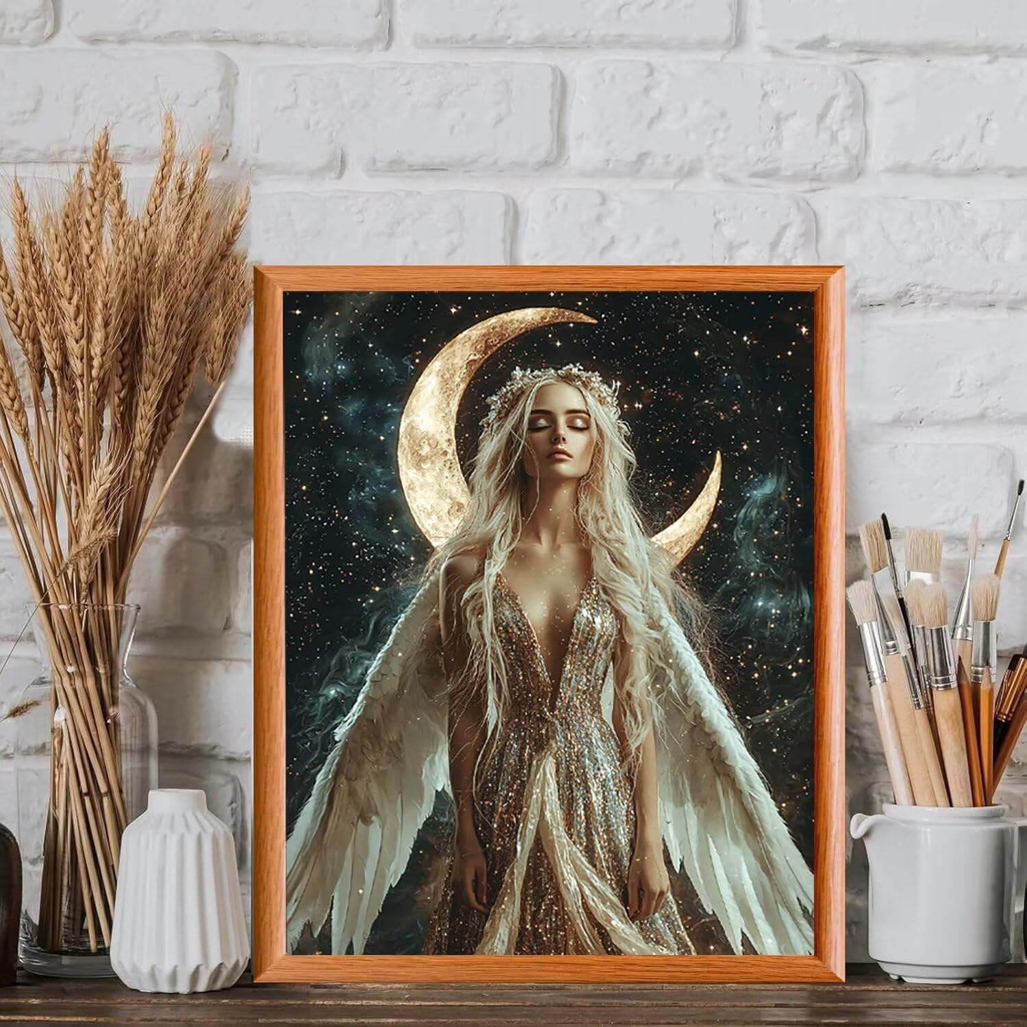 WEISHIWE Ange lunaire Peinture Numero Adulte Kits, 80x100cm m-1123