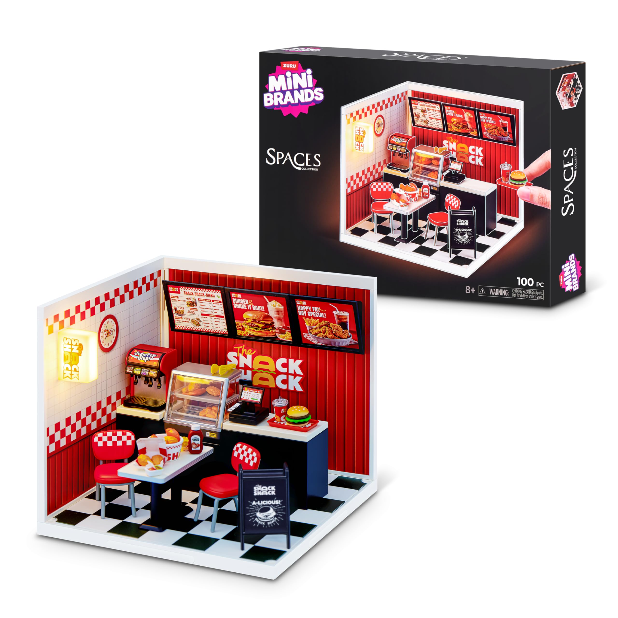 Mini Brands Mini Spaces The Snack Shack By ZURU – Build and customize your own miniature snack bar playset with interactive accessories.
