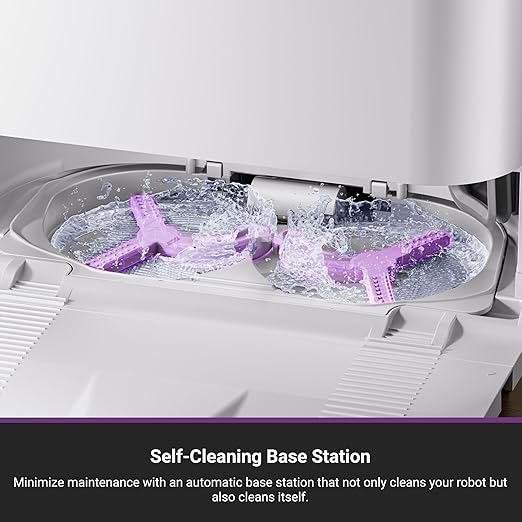 Eureka J15 Pro Ultra Robot Vacuum and Mop with Self Emptying Base, 16,200 Pa Suction, Flex-Arm Design Mop, Auto Mop Hot Water Washing & Hot Air Drying, Anti-Tangle, AI Obstacle Avoidance, White thumbnail 4