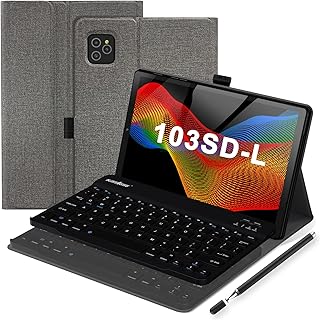 Keyboard Case for Kinstone 10.3 inch Tablet, Protective Cover with Detachable Wireless Keyboard,Anti-Skid Leather Case Kickstand,Multi-Viewing Angles,Shock Proof Stand Hard Back Shell with Stylus Pen