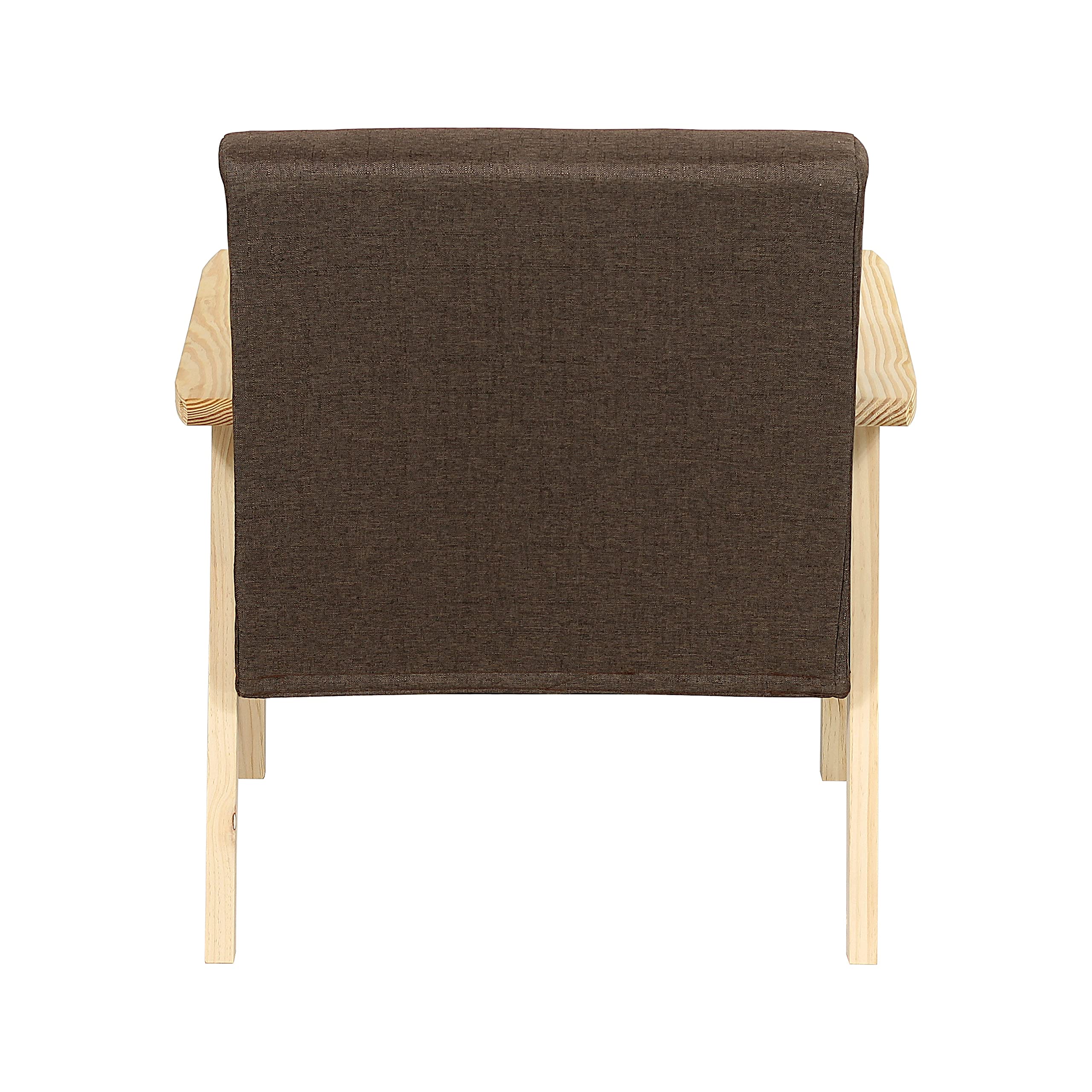 Totò Piccinni Poltrona WOOD con struttura in legno di abete naturale non trattata (Marrone, Poltrona)