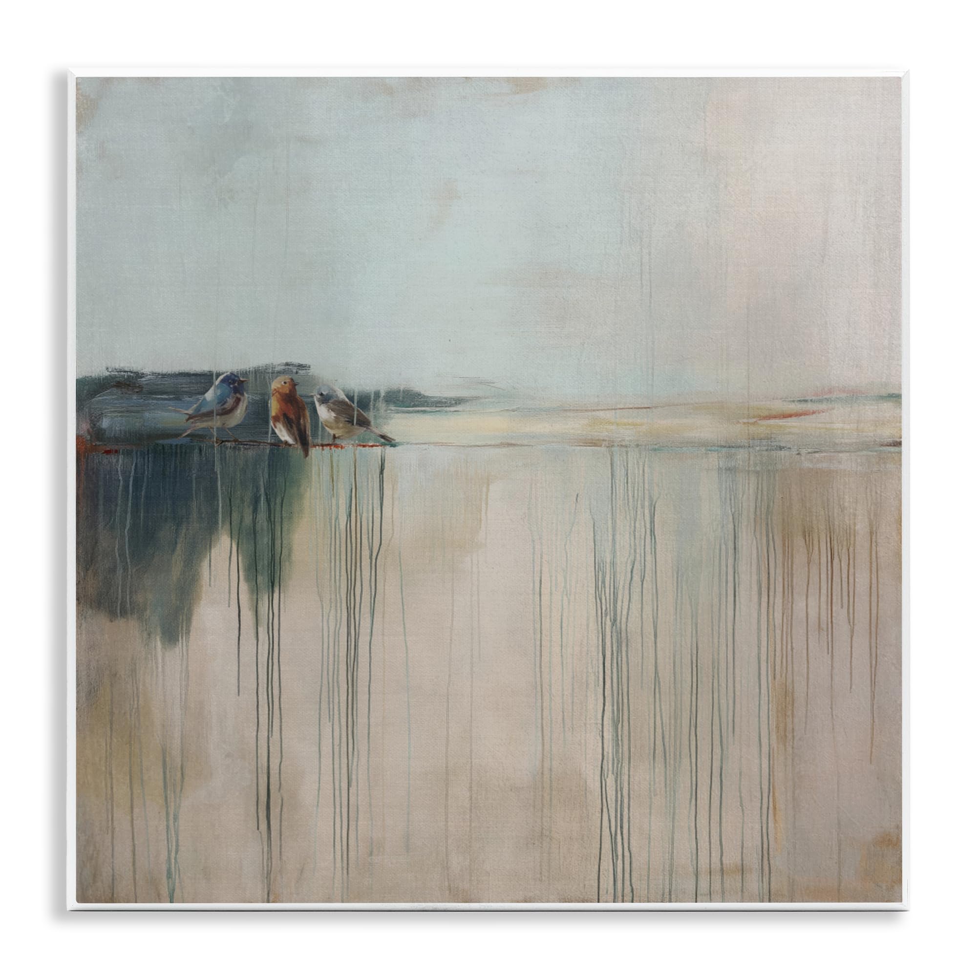 Stupell Industries 'Drips And Feathers Abstract', Wall Plaque Art, 12 x 12 Inches, Easy to Hang and Sturdy, Made in USA, by Svetlana Aleynikova