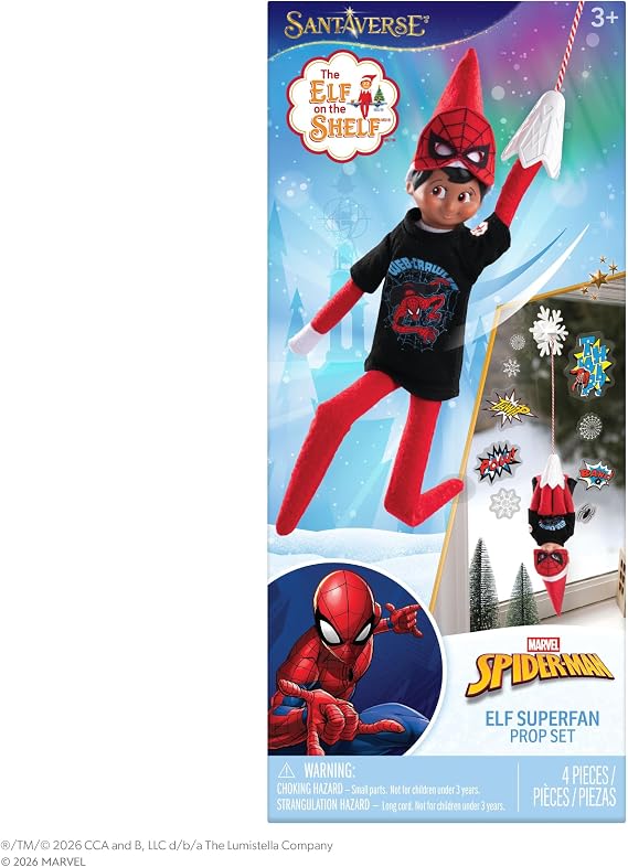 The Elf on the Shelf Marvel Spider-Man Superfan Prop Set