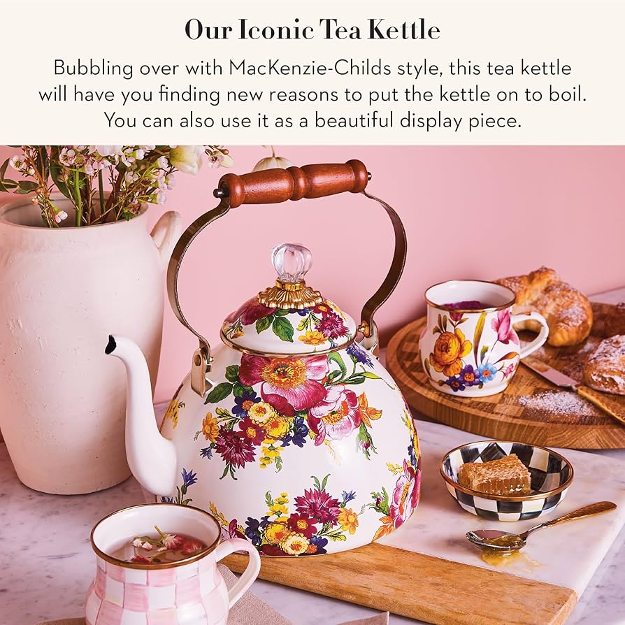 マッケンジーチャイルズ　ケトル 新品 マッケンジーチャイルズ ケトル やかん コートリーチェック 白黒