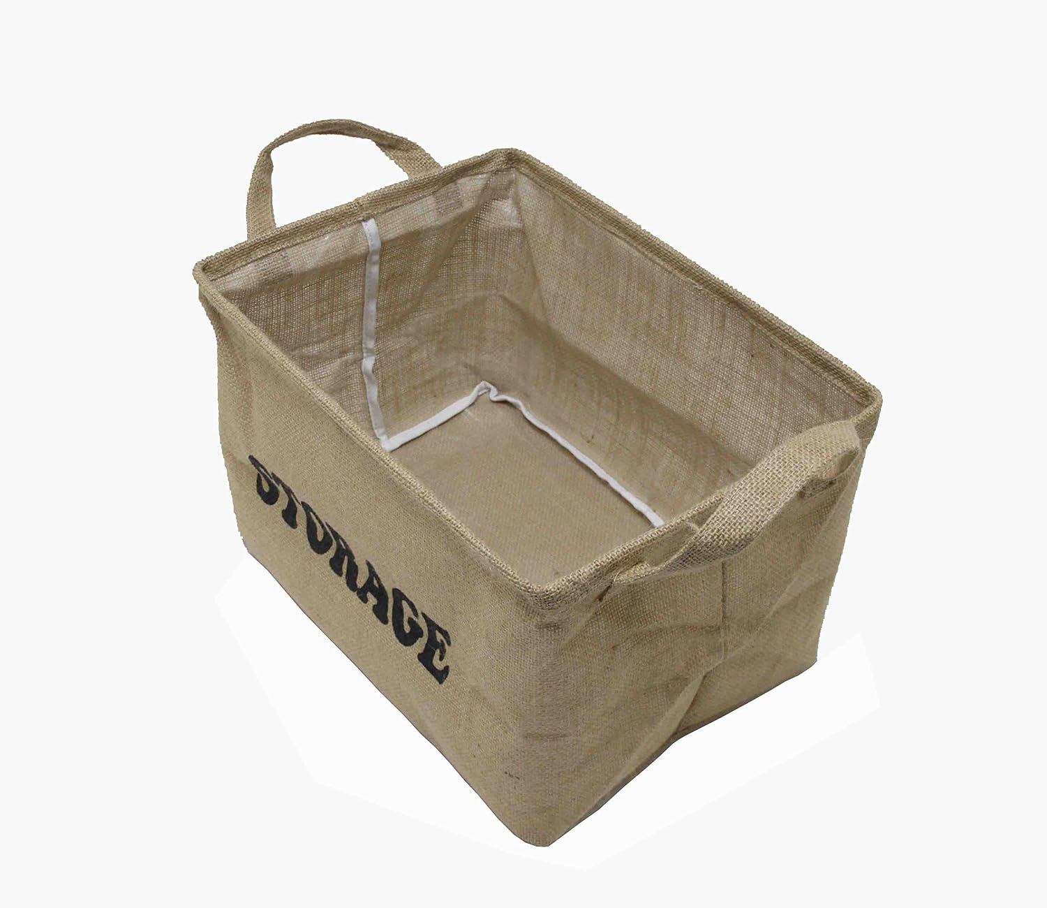 FixtureDisplays® 14.5 x 9 x 10.5" Jute Storage Basket for Organizing Toys, Books, Baby Clothing 16040-2PK image 3