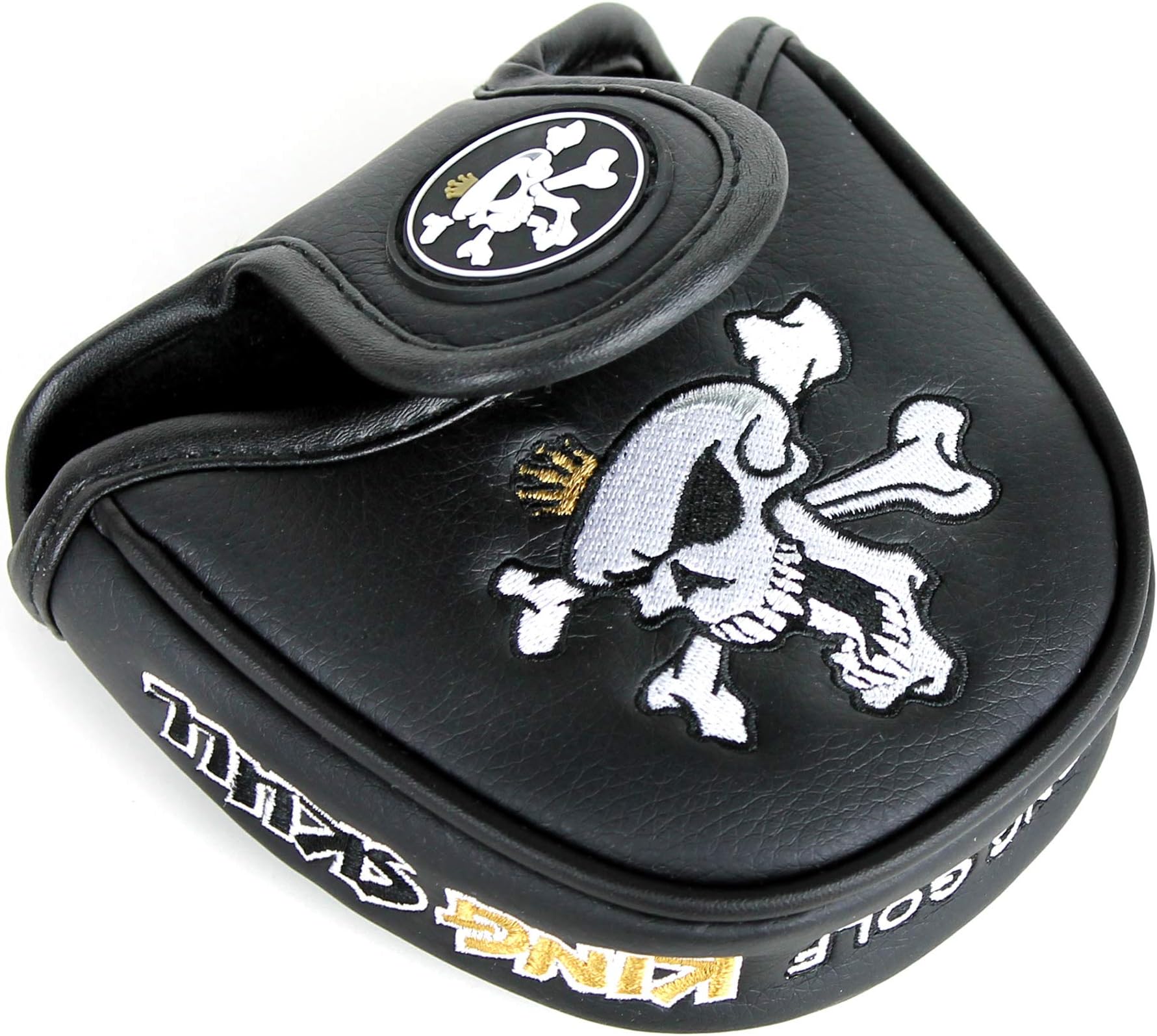 King Skull Black MALLET Putter Cover Headcover for Scotty Cameron Taylormade Odyssey 2ball
