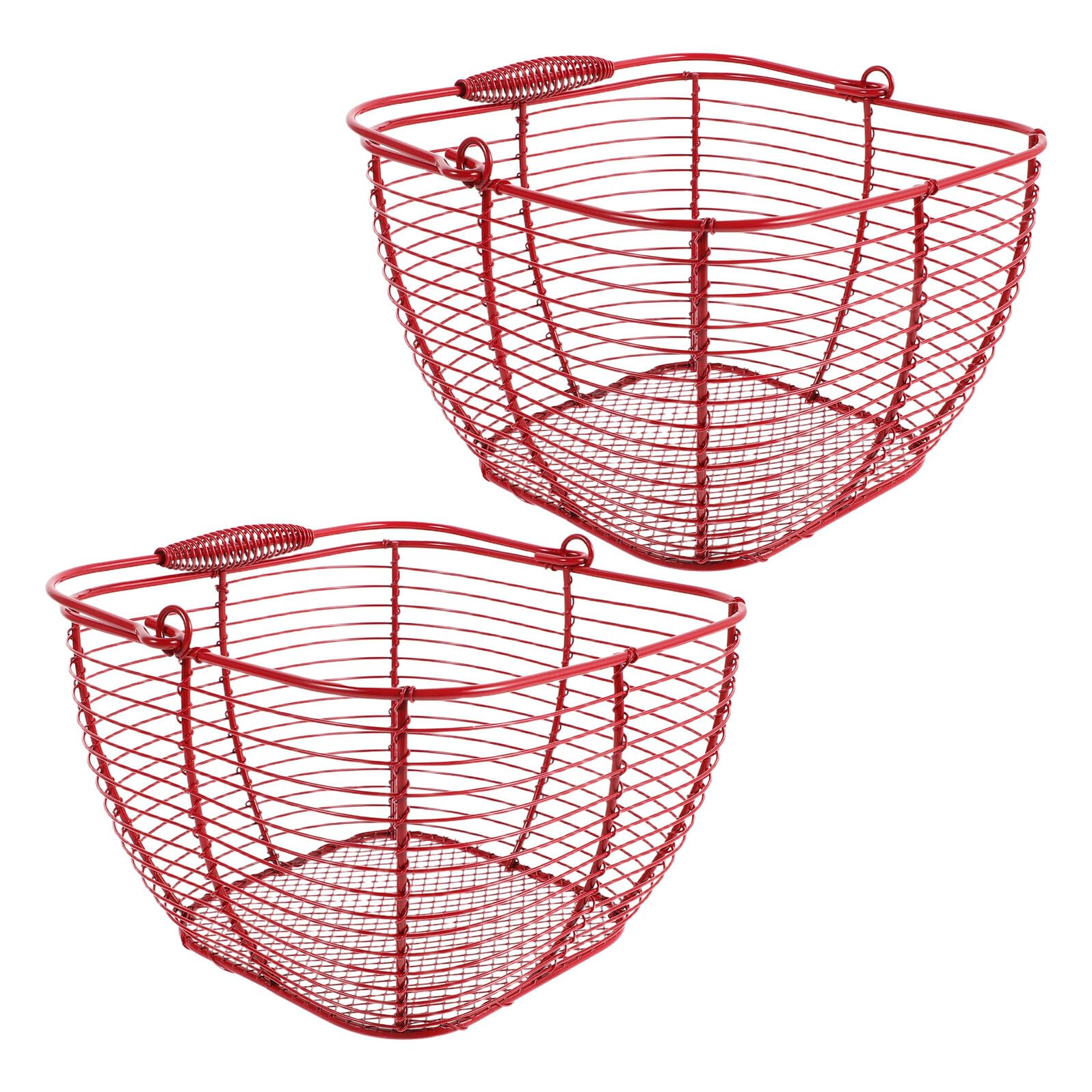 Cesta vintage de hierro para huevos con diseño calado que mantiene tus snacks frescos
