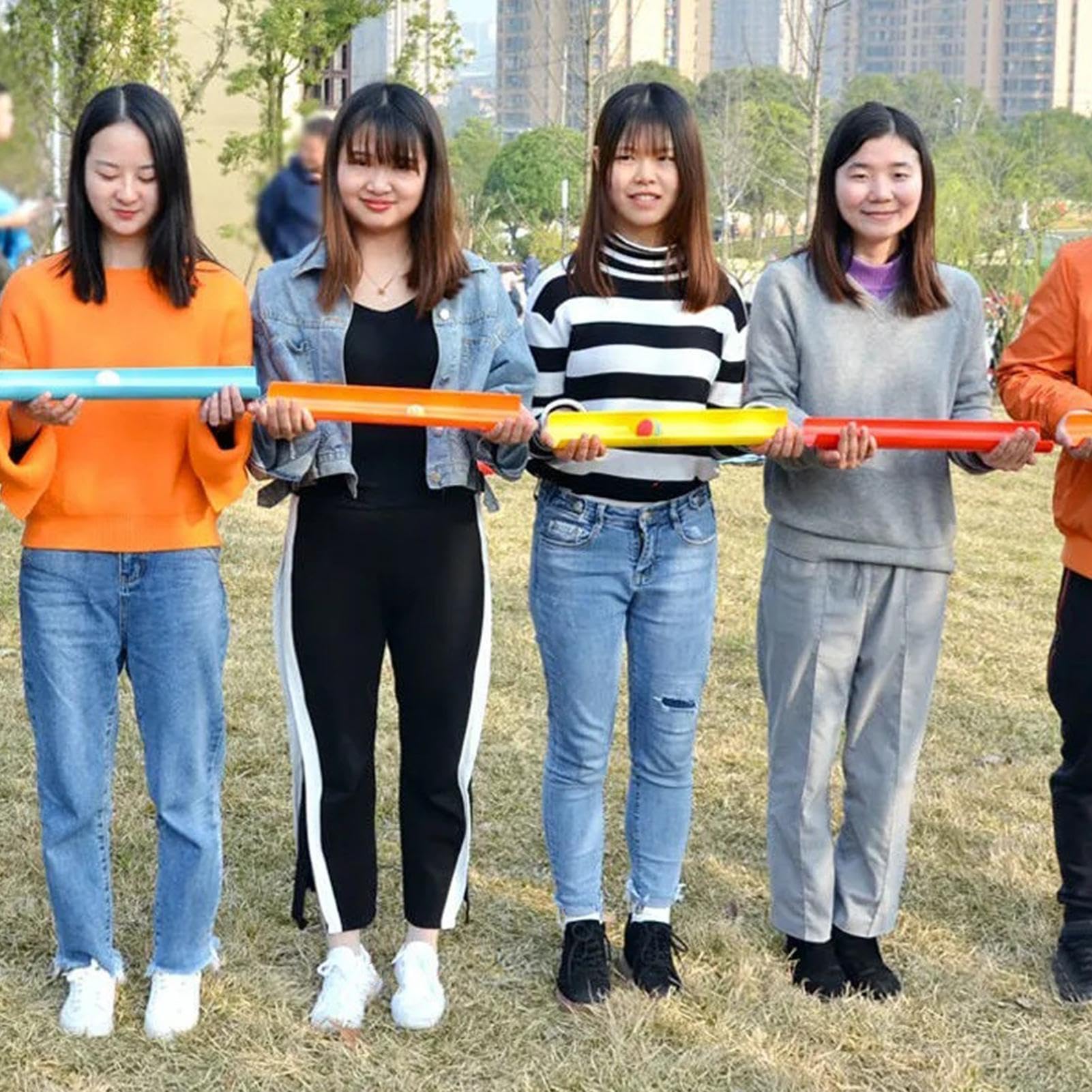 Zestaw kubków do budowania zespołu, zabawna przenośna gra edukacyjna, 10 x 8 cm, precyzyjne kubki, kooperacyjna gra zręcznościowa, wytrzymały polimer w stylu industrialnym, narzędzie synergiczne do