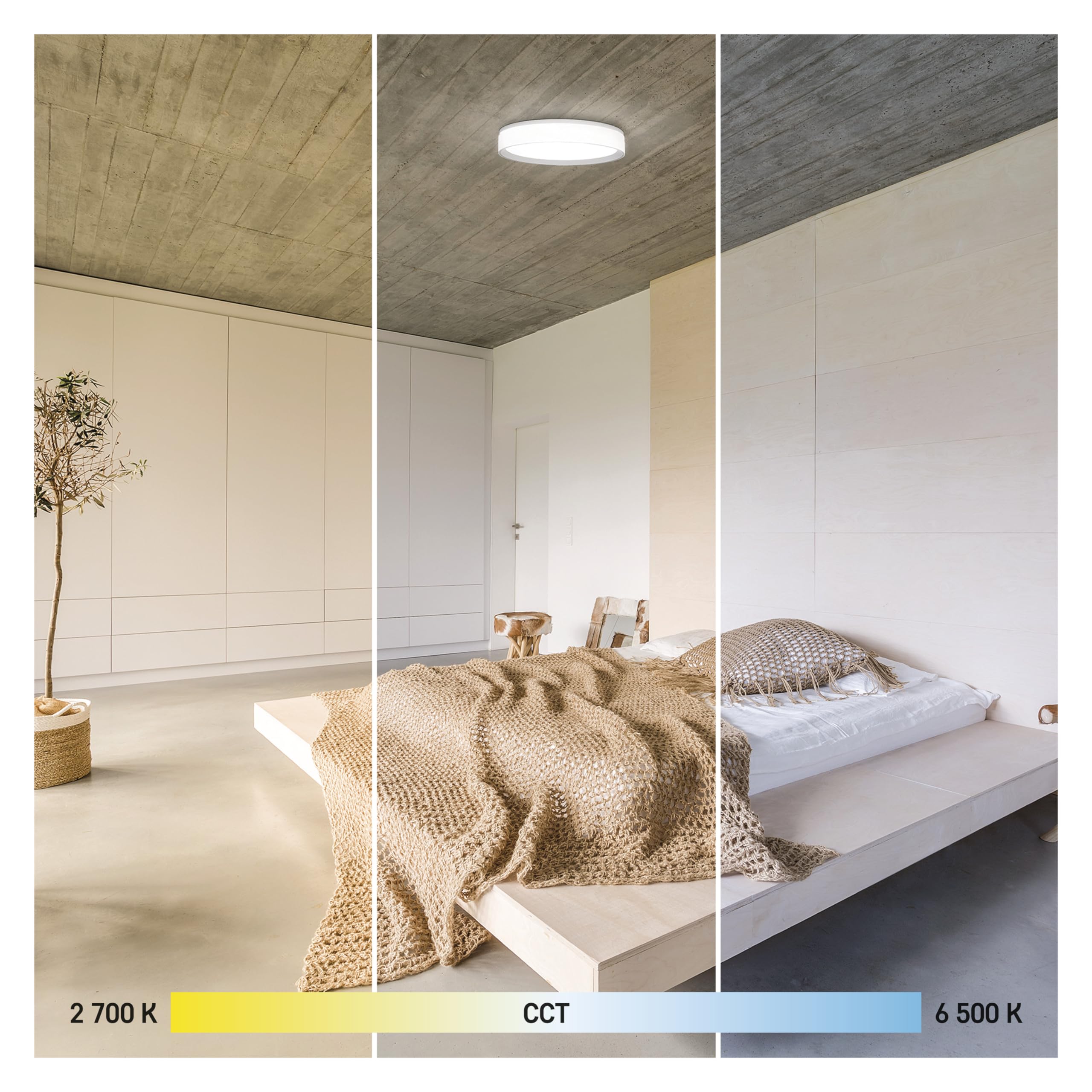 EMOS GoSmart lampa sufitowa 45 W, biała, inteligentna lampa panelowa do wnętrz, okrągła 50 cm, 2700 lm, możliwość ściemniania, regulowana barwa światła, sterowanie za pomocą pilota zdalnego sterowania