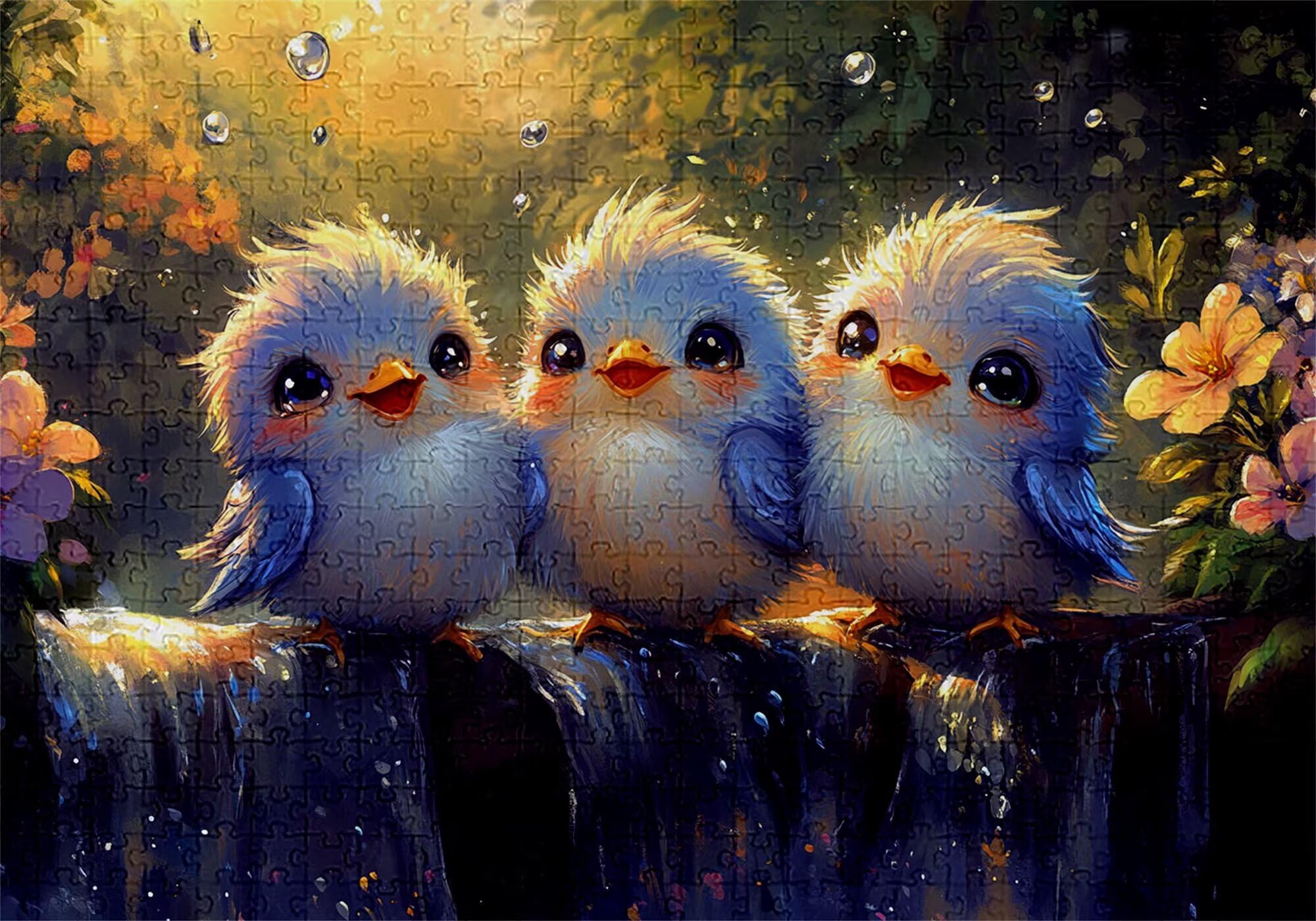 Puzzle 3000 elementów śliczne puzzle dla dorosłych ptak 122 x 81 cm Unikalne rzemiosło klasyczne 3D drewniana układanka do rodzinnych gier aktywnych, układanka zrób to sam do dekoracji ścian domu