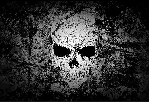 Happy Halloween Backdrop Horrible Scary Skull 7x5ft Vinyl Photography Background Horror Night Gloomy Tomb Zombie Party Spooky Night Costume Party Halloween Party Photo Studio