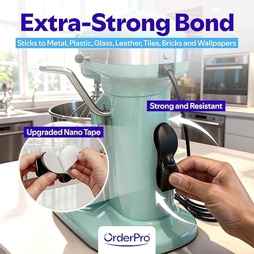 Miniatura 4 de Organizador de cables (3 grises, 3 negros, 2 blancos)