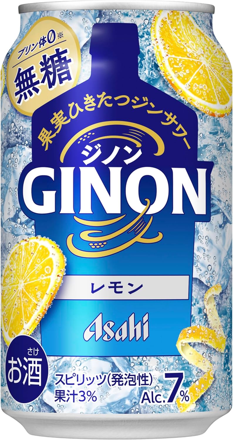 GINON(ジノン) レモン アサヒ チューハイ350ml×24本 ジンサワー 酎ハイ お酒 【無糖】  Amazonで販売中